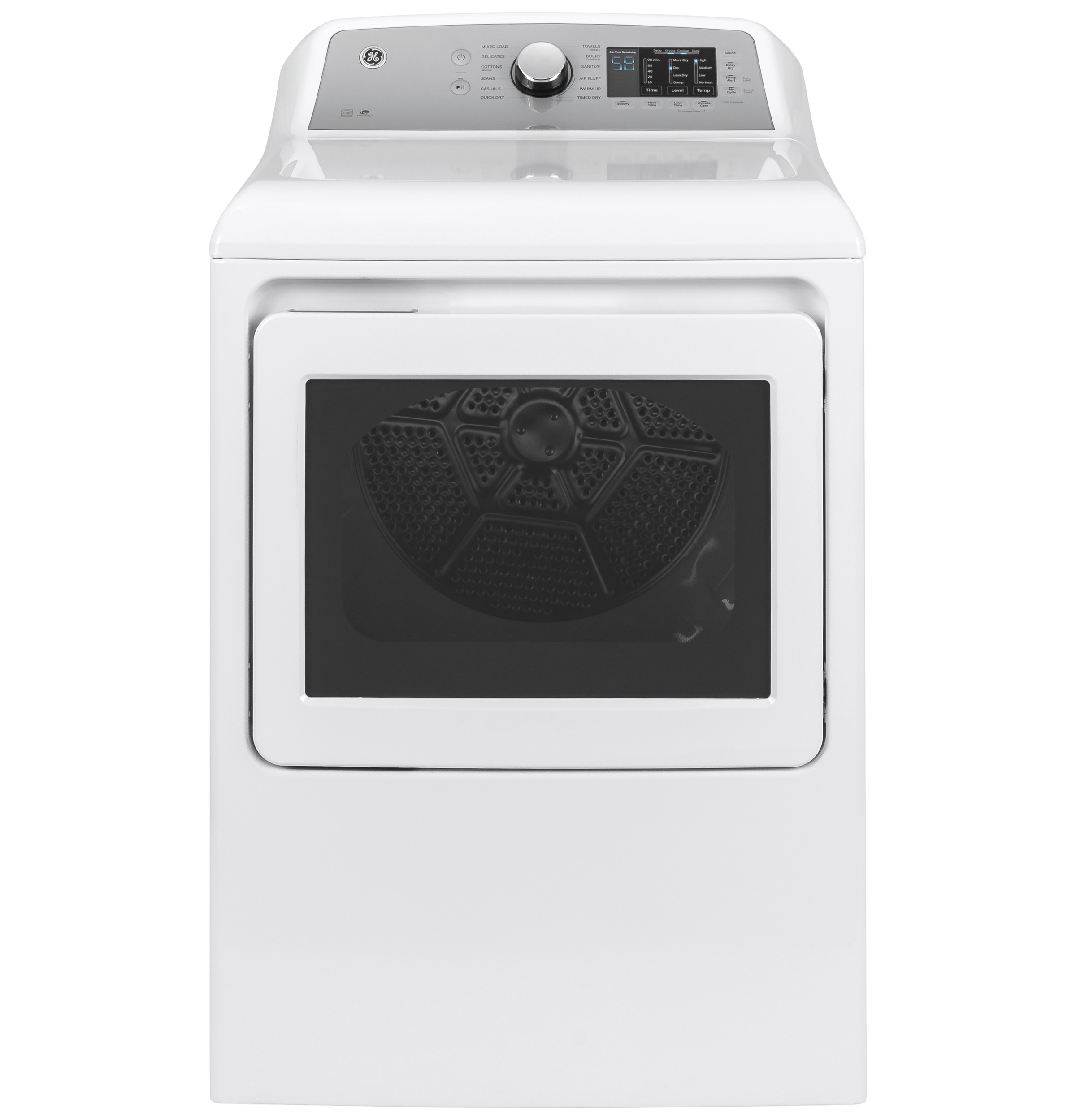 GE GE® ENERGY STAR® 7.4 cu. ft. Capacity aluminized alloy drum Electric Dryer with Sanitize Cycle and Sensor Dry