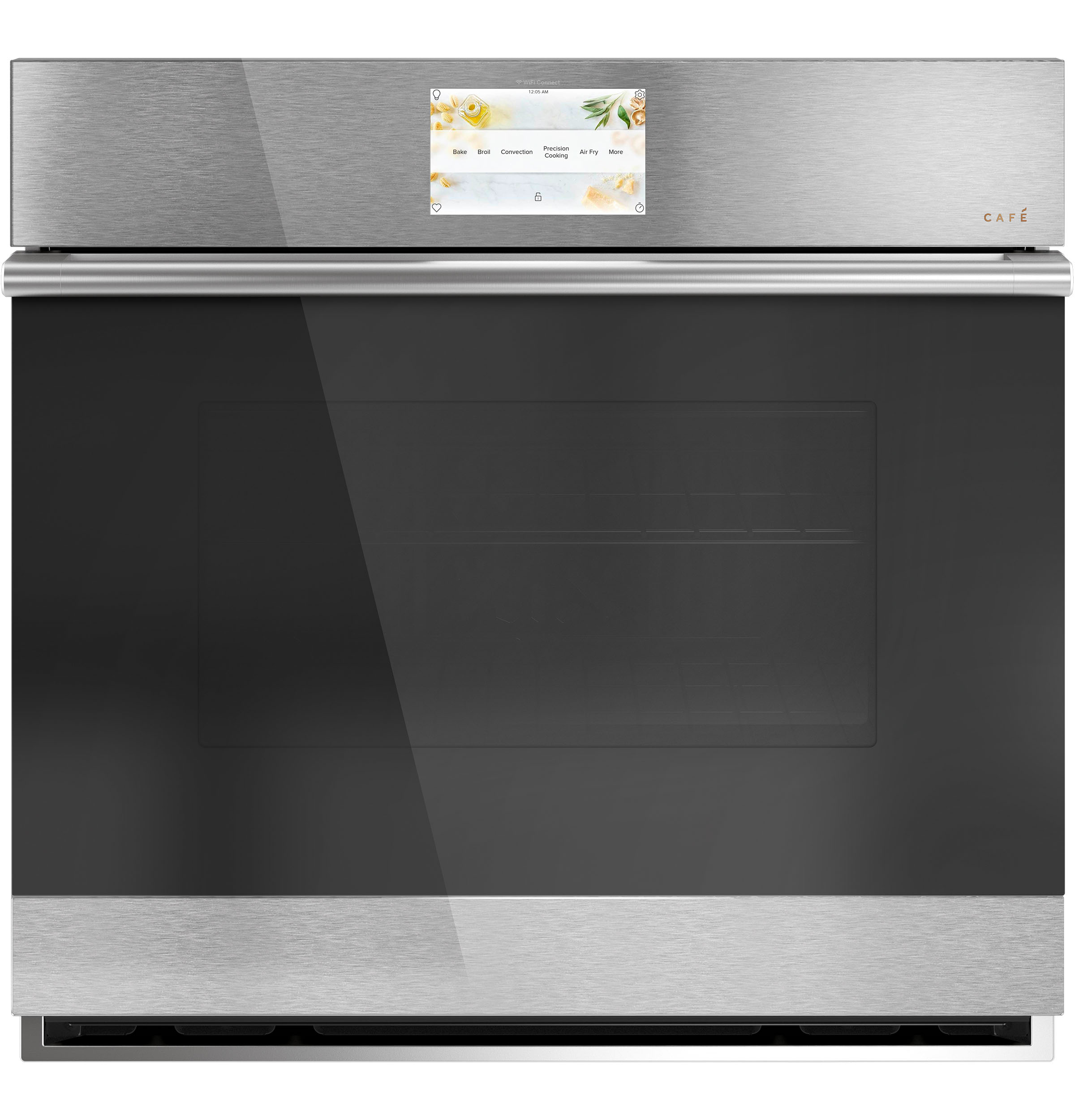 Cafe Café™ 30" Smart Single Wall Oven with Convection in Platinum Glass