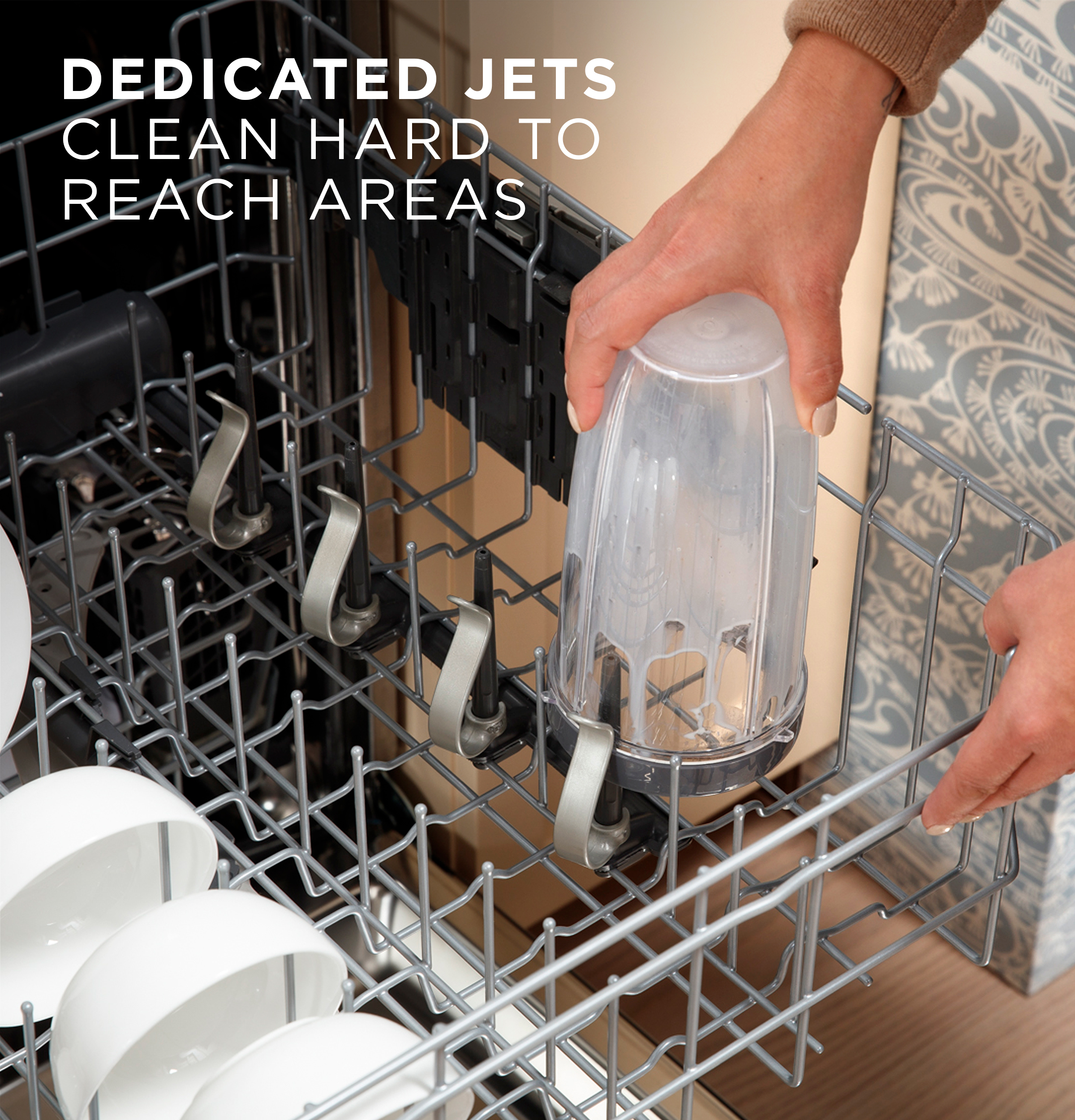 Model: GDP670SMVES | GE GE® ENERGY STAR® Fingerprint Resistant Top Control with Stainless Steel Interior Dishwasher with Sanitize Cycle