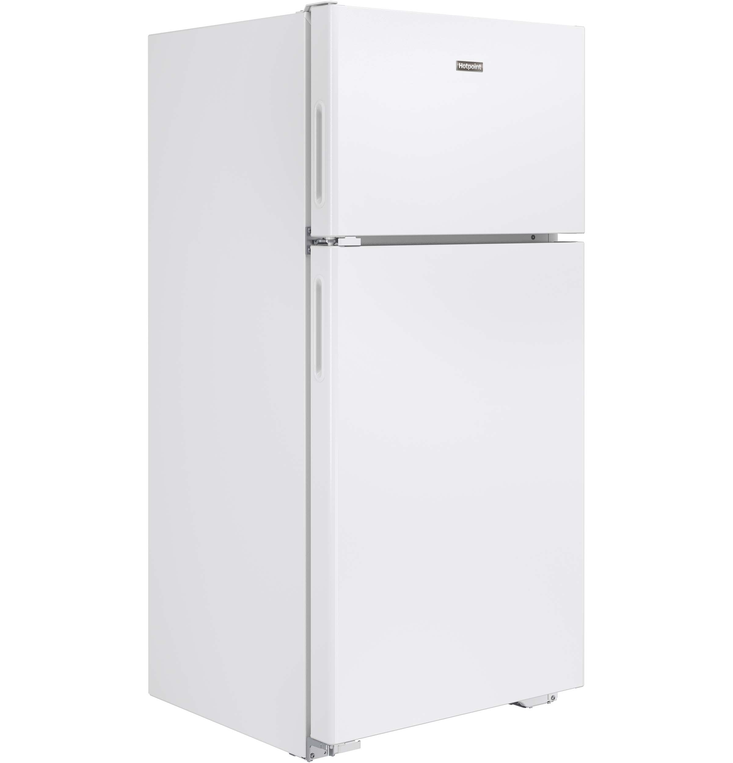 Model: HPS15BTHRWW | Hotpoint Hotpoint® 14.6 Cu. Ft. Recessed Handle Top-Freezer Refrigerator