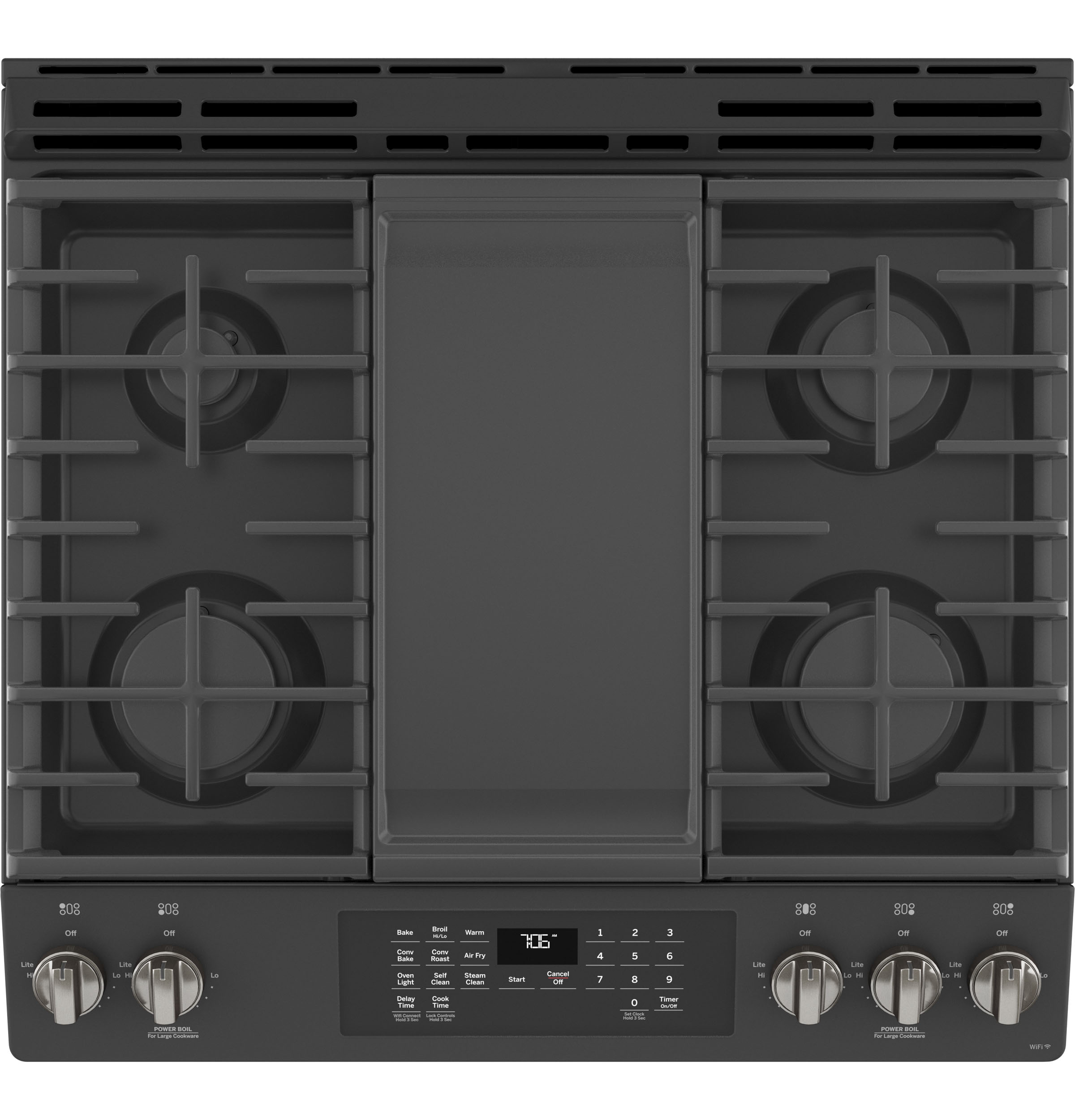 Model: JGS760FPDS | GE GE® 30" Slide-In Front-Control Convection Gas Range with No Preheat Air Fry