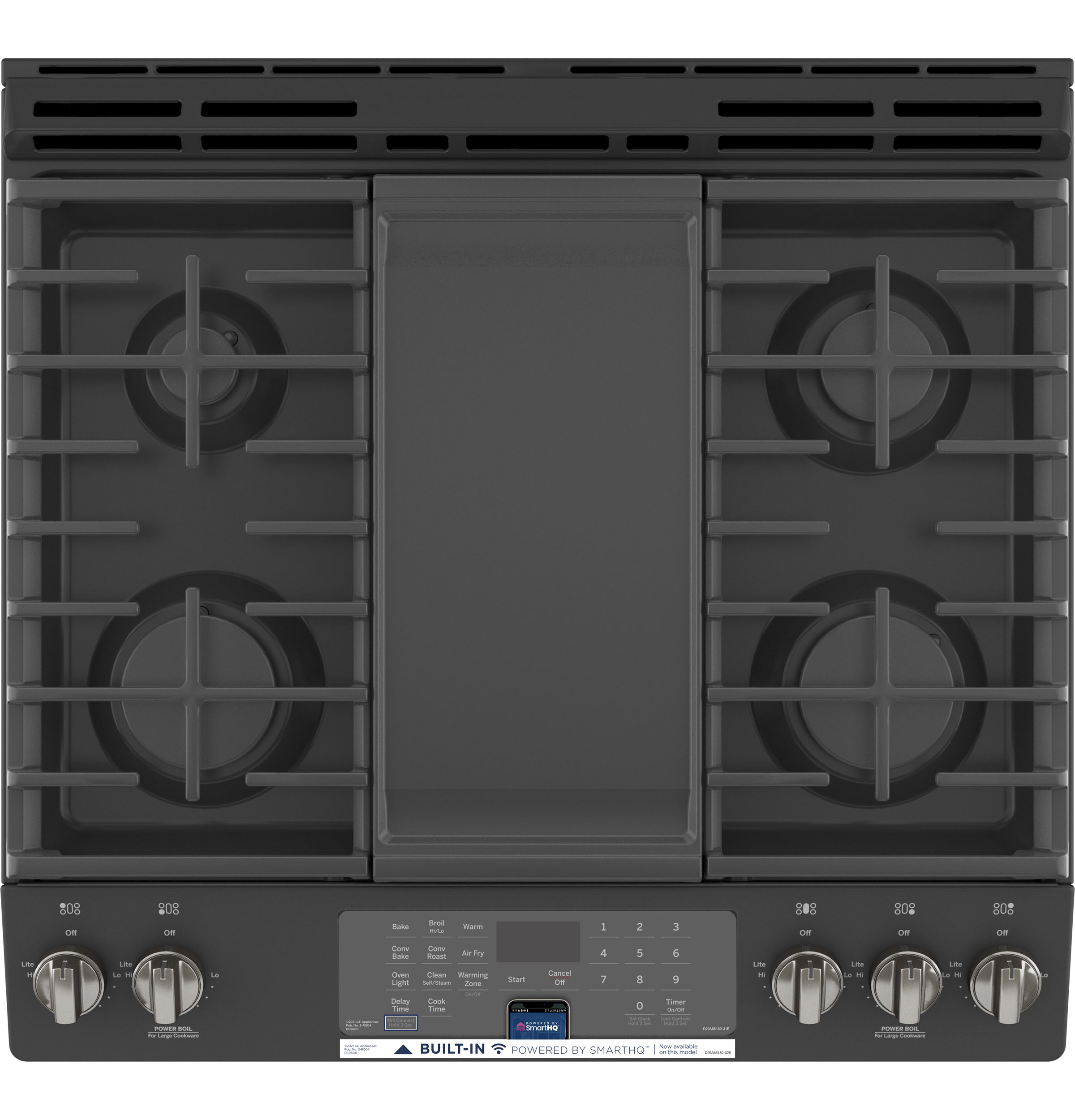 Model: JGS760FPDS | GE GE® 30" Slide-In Front-Control Convection Gas Range with No Preheat Air Fry