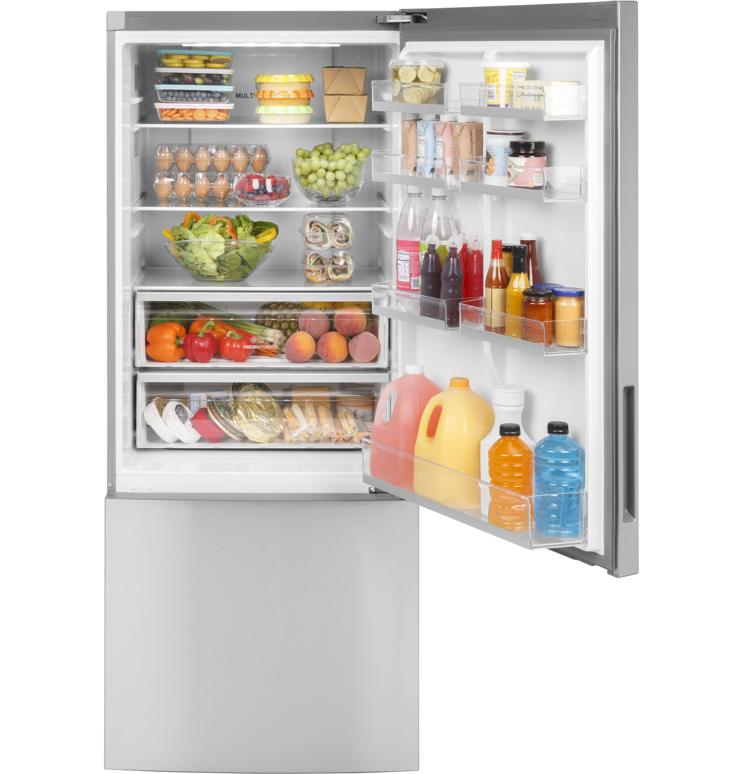 Model: HRB15N3BGS | Haier Haier ENERGY STAR® 15 Cu. Ft. Bottom Freezer Refrigerator