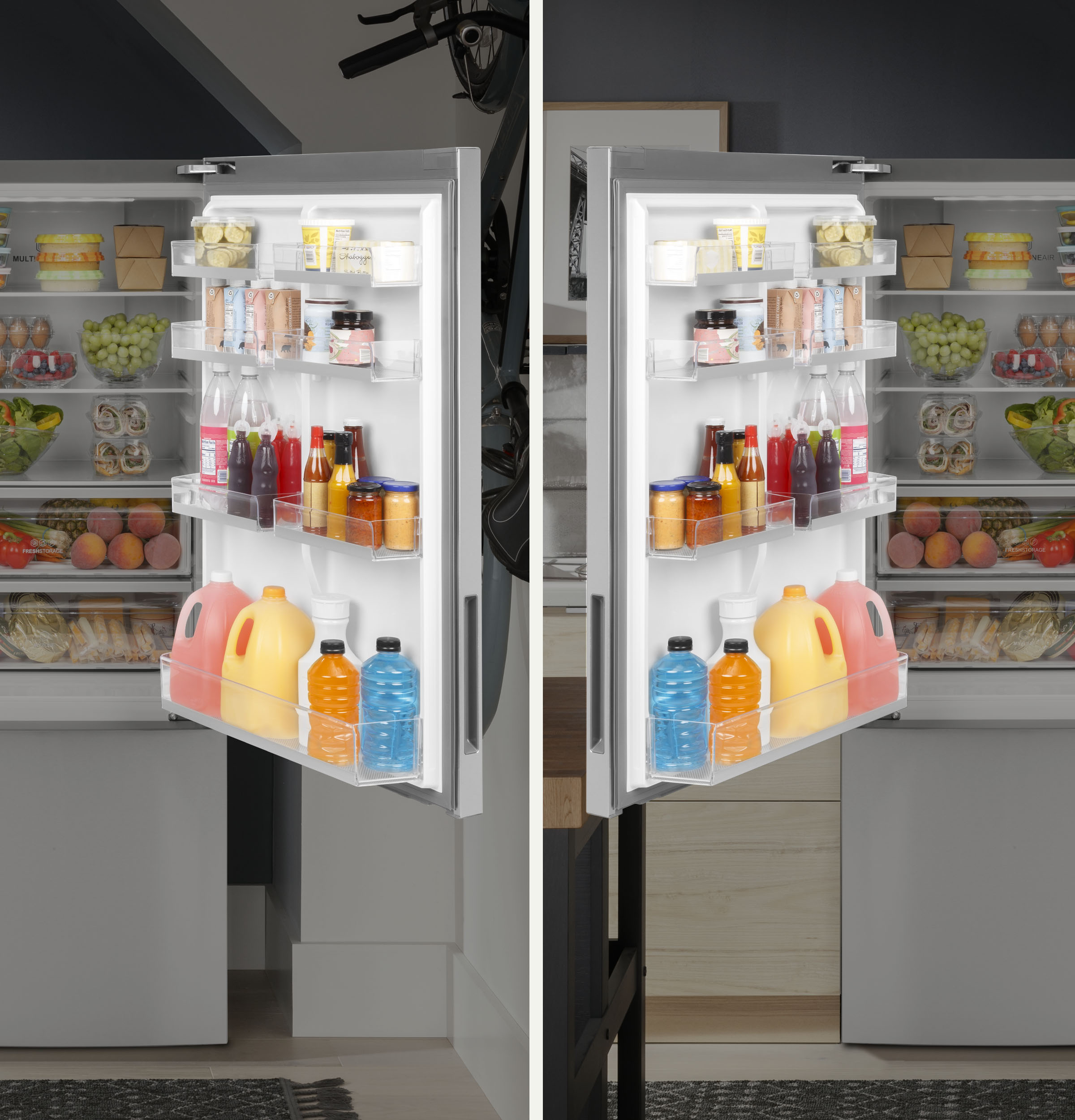 Model: HRB15N3BGS | Haier Haier ENERGY STAR® 15 Cu. Ft. Bottom Freezer Refrigerator