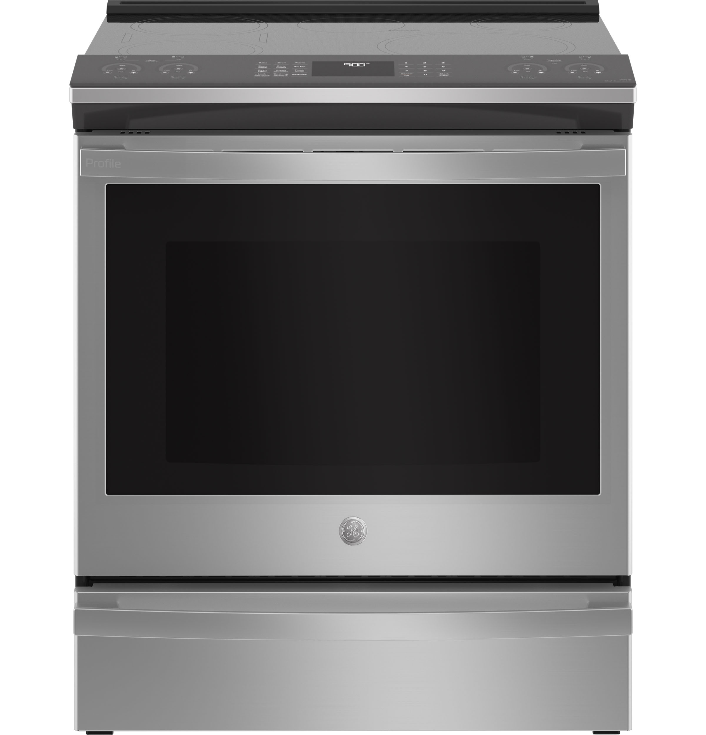 GE Profile GE Profile™ 30" Smart Slide-In Fingerprint Resistant Front-Control Induction and Convection Range with No Preheat Air Fry