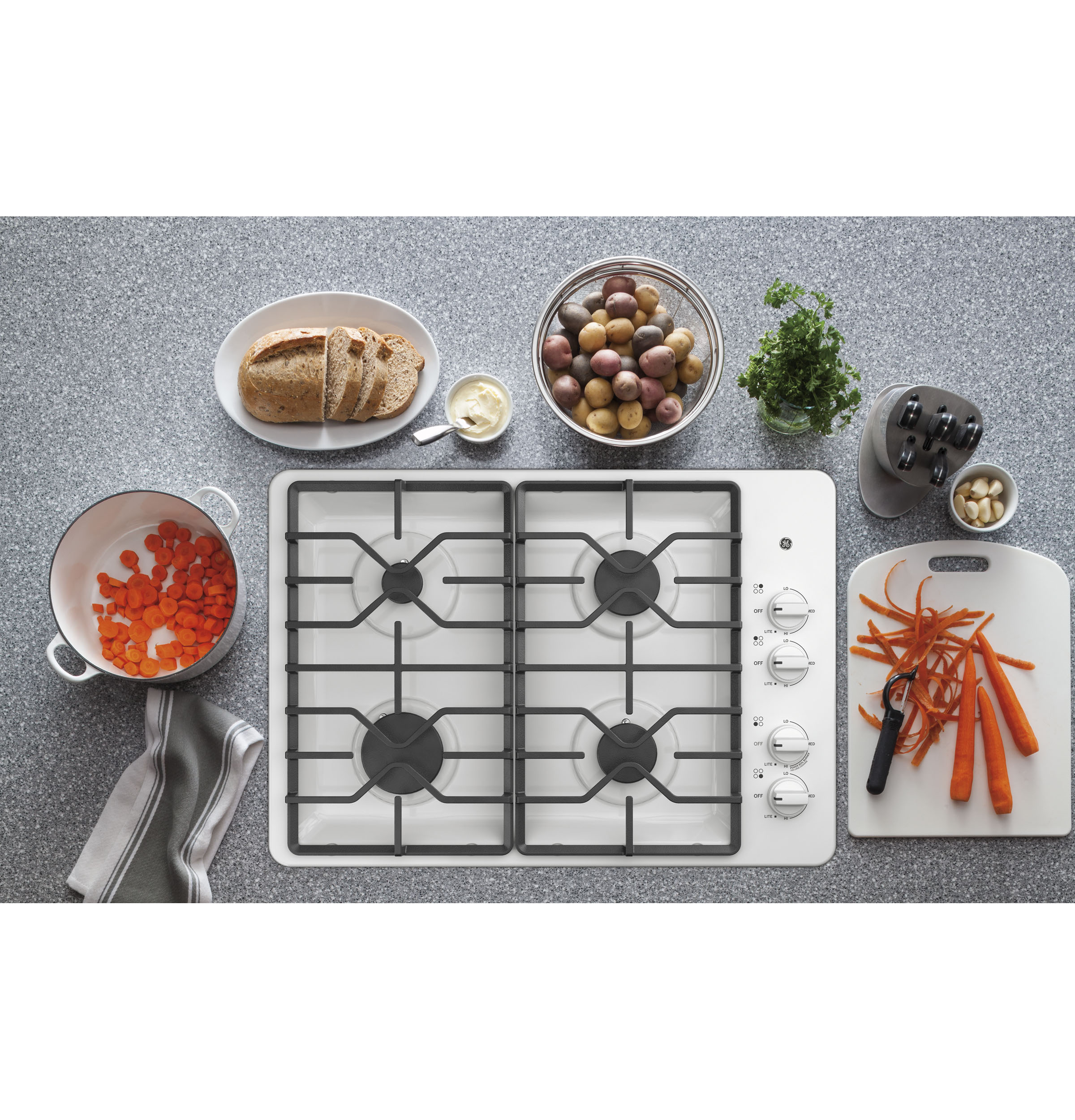 GE GE® 30" Built-In Gas Cooktop with Dishwasher-Safe Grates