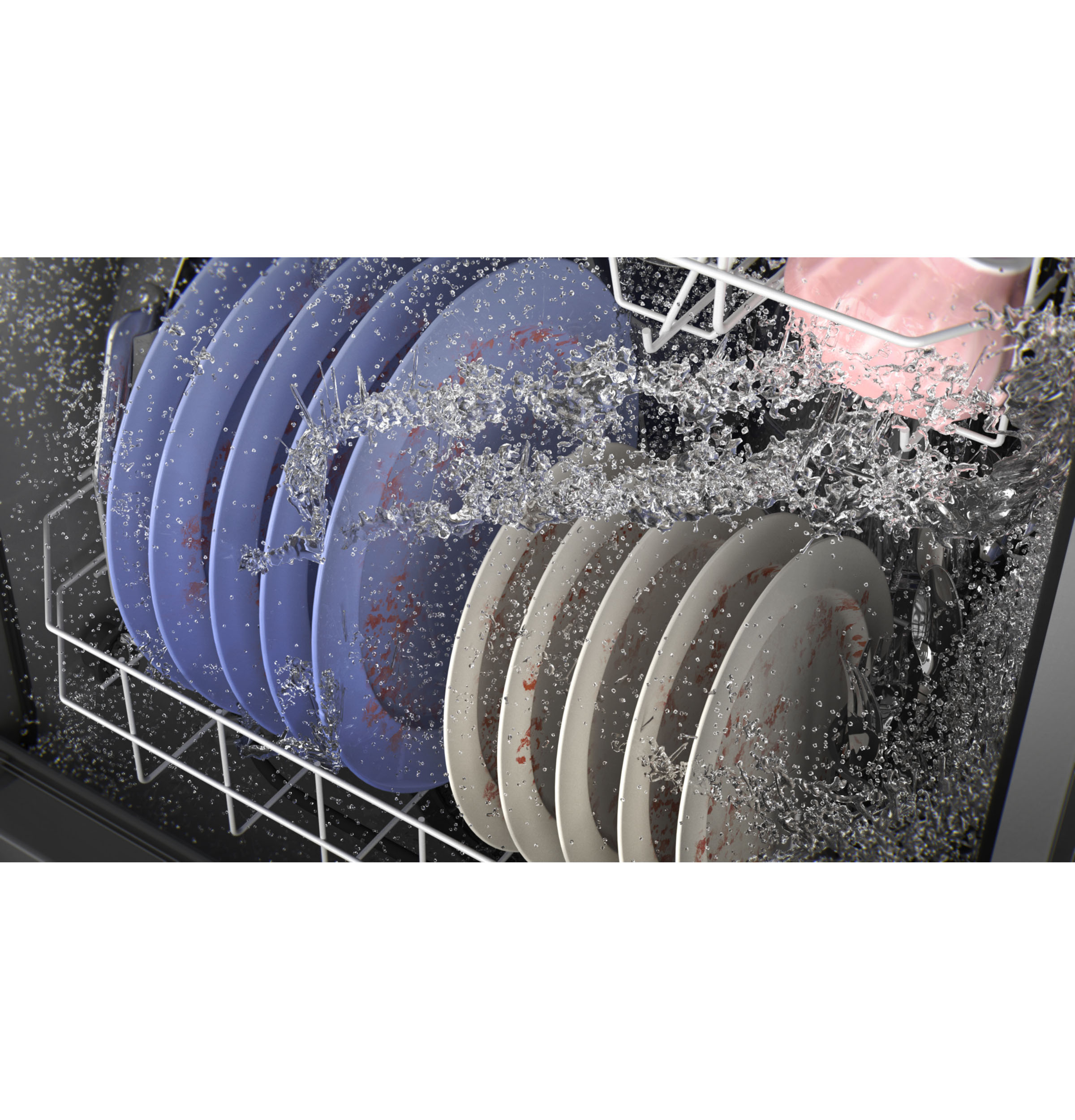 Model: GDF550PSRSS | GE GE ENERGY STAR Front Control with Plastic Interior Dishwasher with Sanitize Cycle & Dry Boost