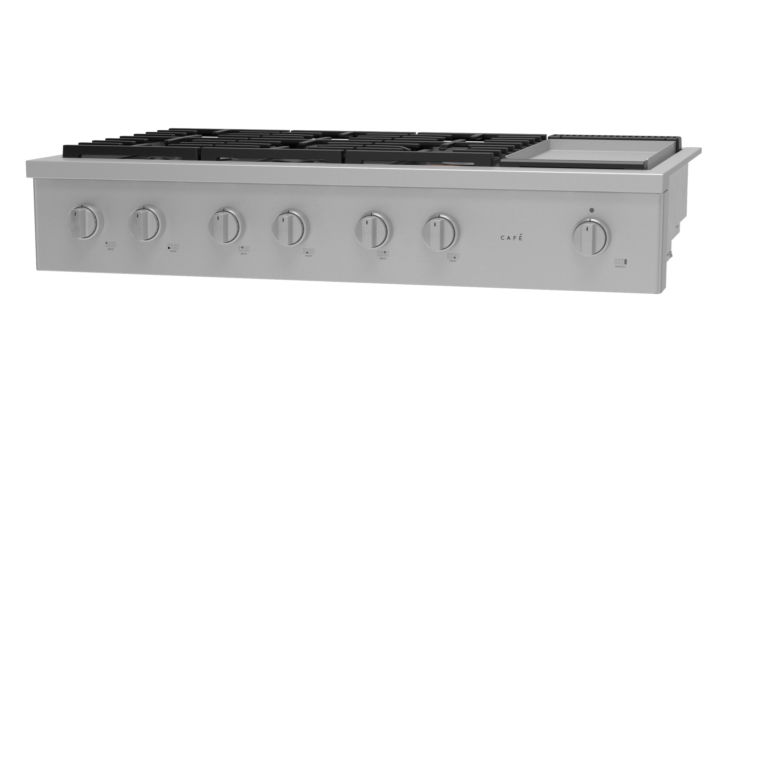 Model: CGU486P2TS1 | Cafe Café™ 48" Commercial-Style Gas Rangetop with 6 Burners and Integrated Griddle (Natural Gas)