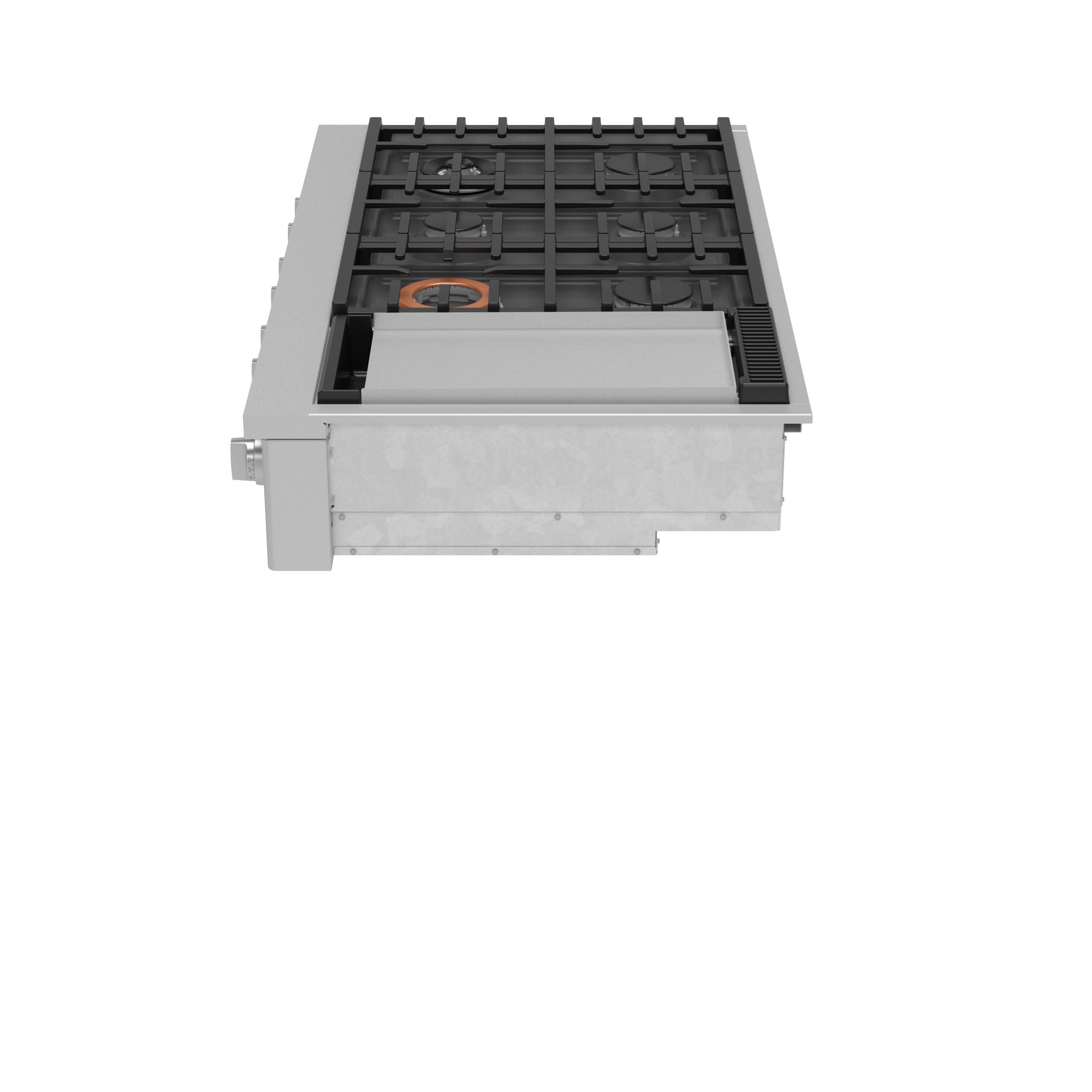 Model: CGU486P2TS1 | Cafe Café™ 48" Commercial-Style Gas Rangetop with 6 Burners and Integrated Griddle (Natural Gas)