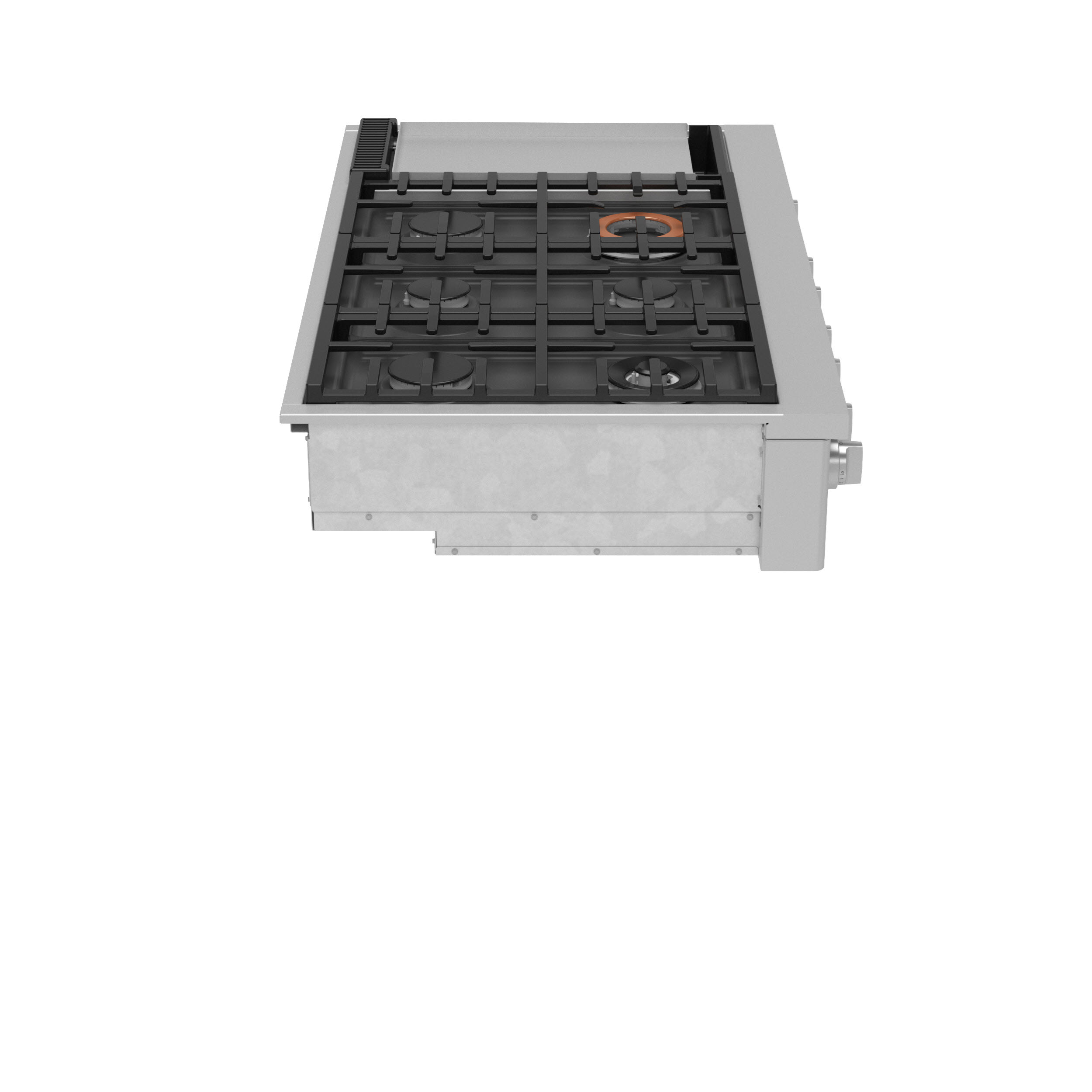 Model: CGU486P2TS1 | Cafe Café™ 48" Commercial-Style Gas Rangetop with 6 Burners and Integrated Griddle (Natural Gas)