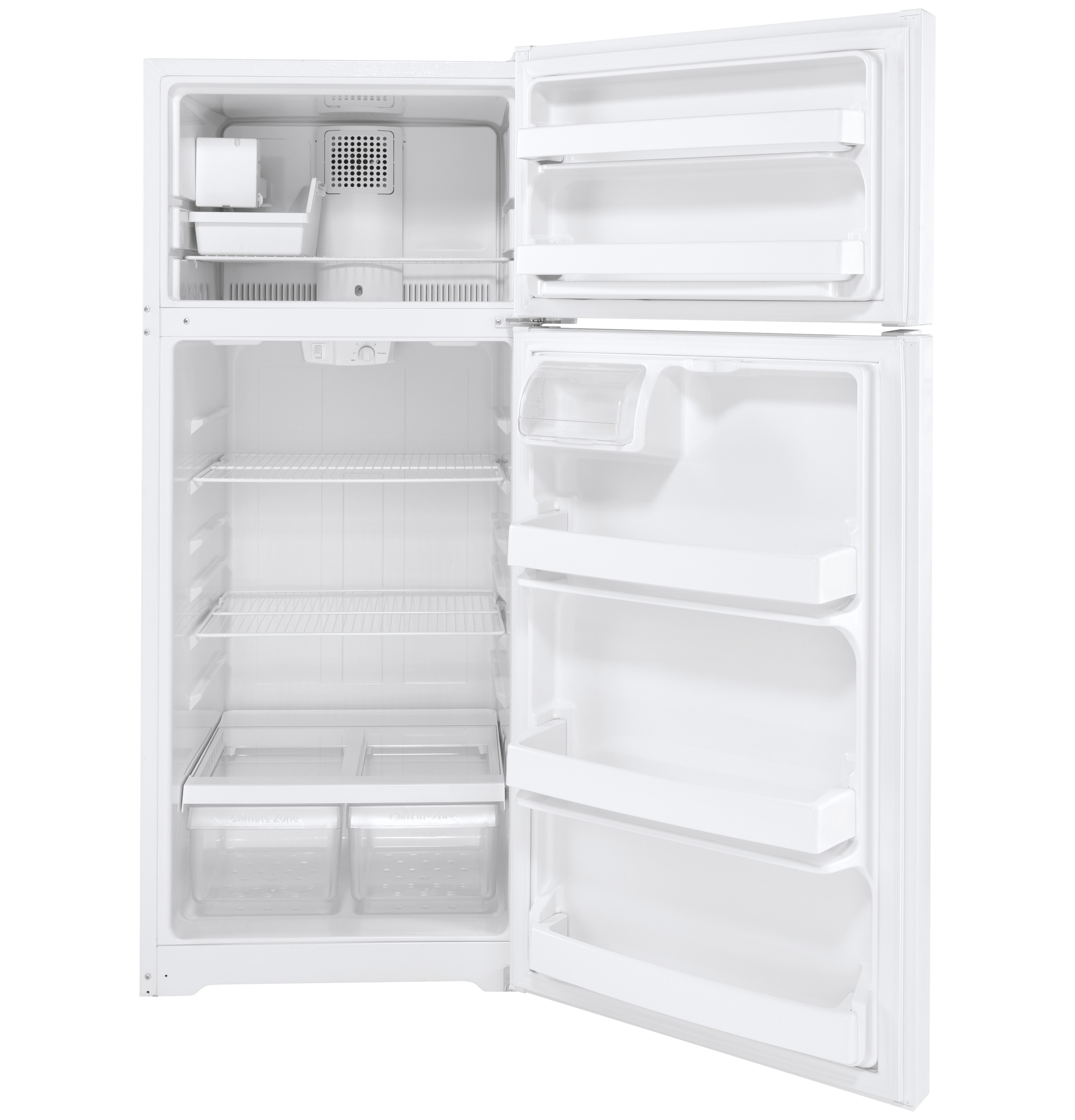 Model: GIE18DTNRWW | GE GE® ENERGY STAR® 17.5 Cu. Ft. Top-Freezer Refrigerator