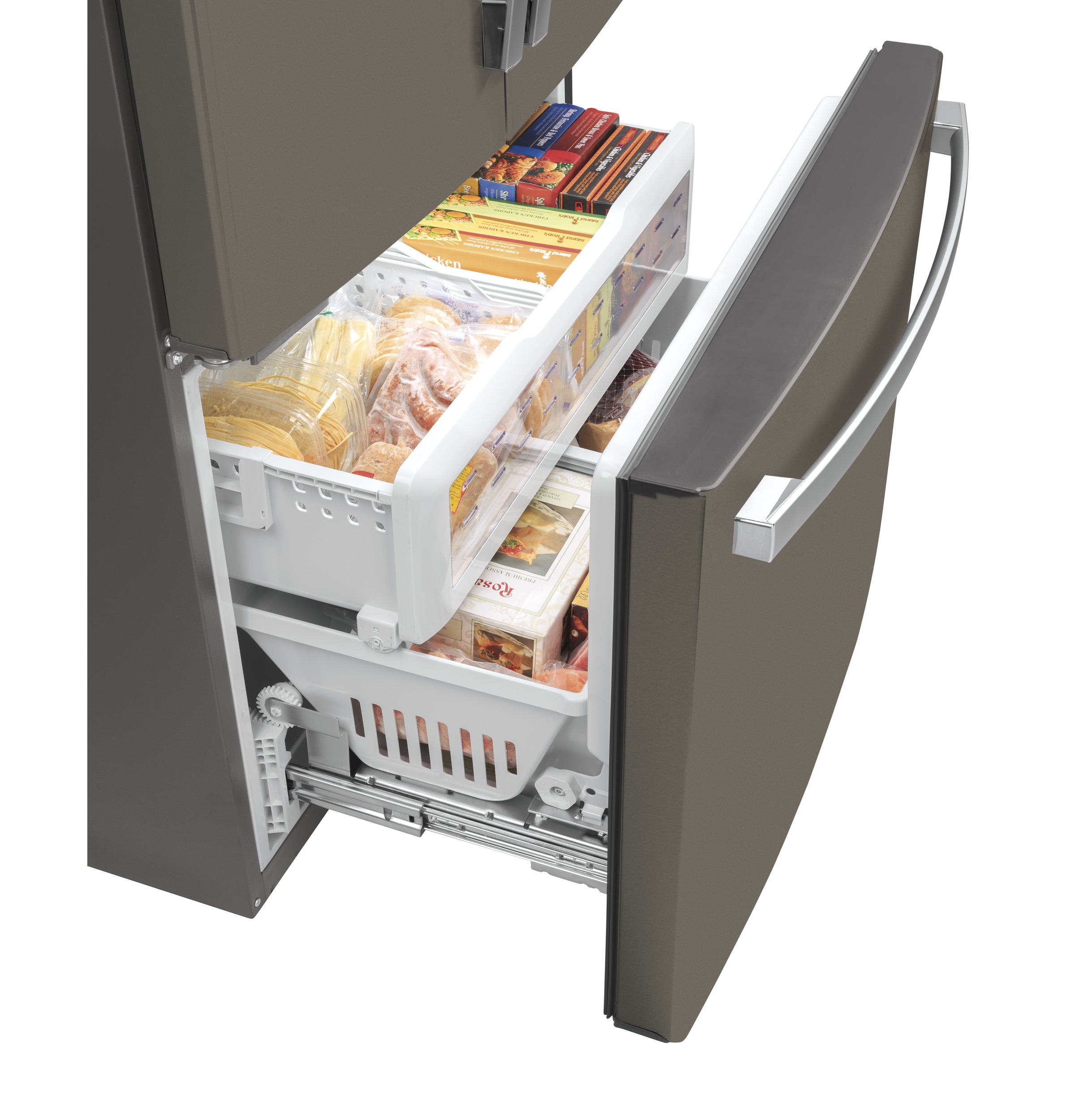 Model: GWE23GMNES | GE GE® ENERGY STAR® 23.1 Cu. Ft. Counter-Depth French-Door Refrigerator