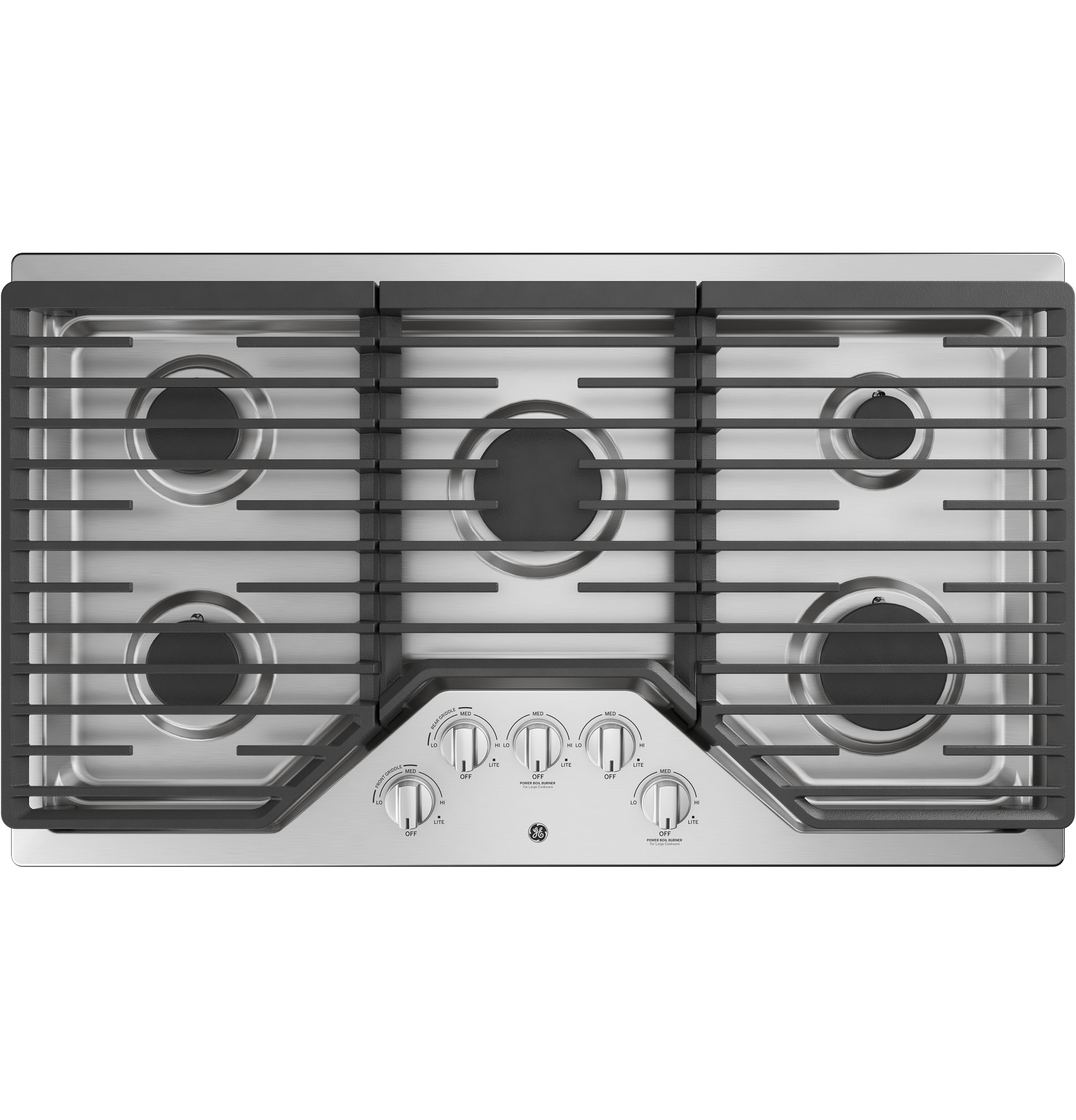 GE GE® 36" Built-In Gas Cooktop with 5 Burners and Dishwasher Safe Grates