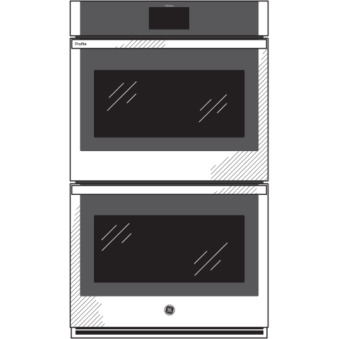 Model: PTD7000BNTS | GE Profile GE Profile™ 30" Smart Built-In Convection Double Wall Oven with No Preheat Air Fry and Precision Cooking