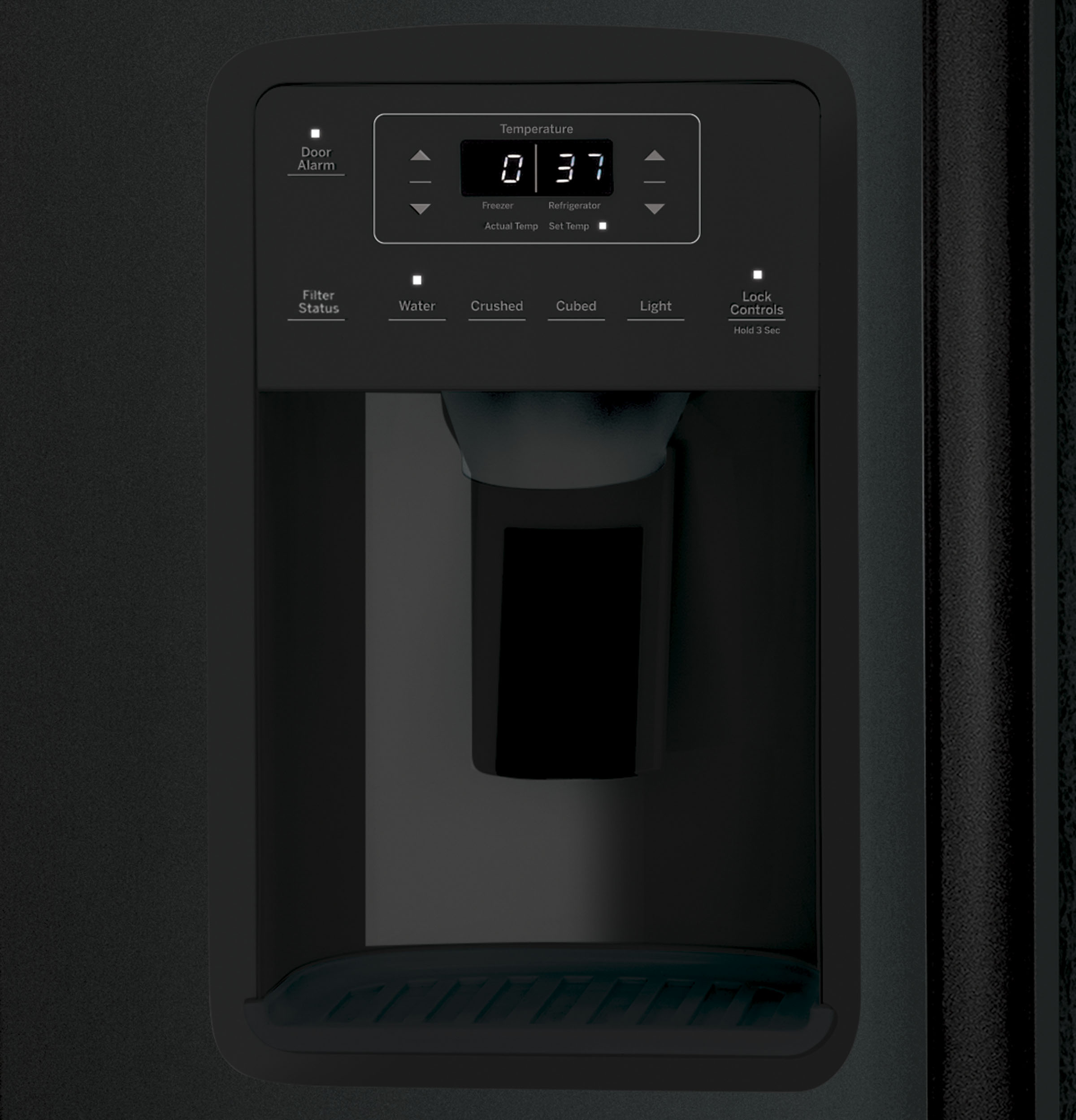 Model: GSS25GGPBB | GE GE® 25.3 Cu. Ft. Side-By-Side Refrigerator