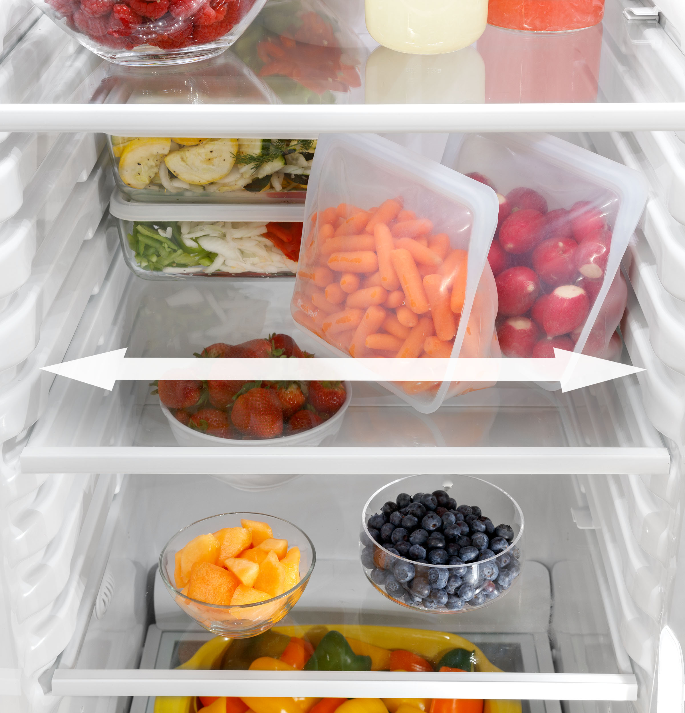 Model: GSS25GGPBB | GE GE® 25.3 Cu. Ft. Side-By-Side Refrigerator