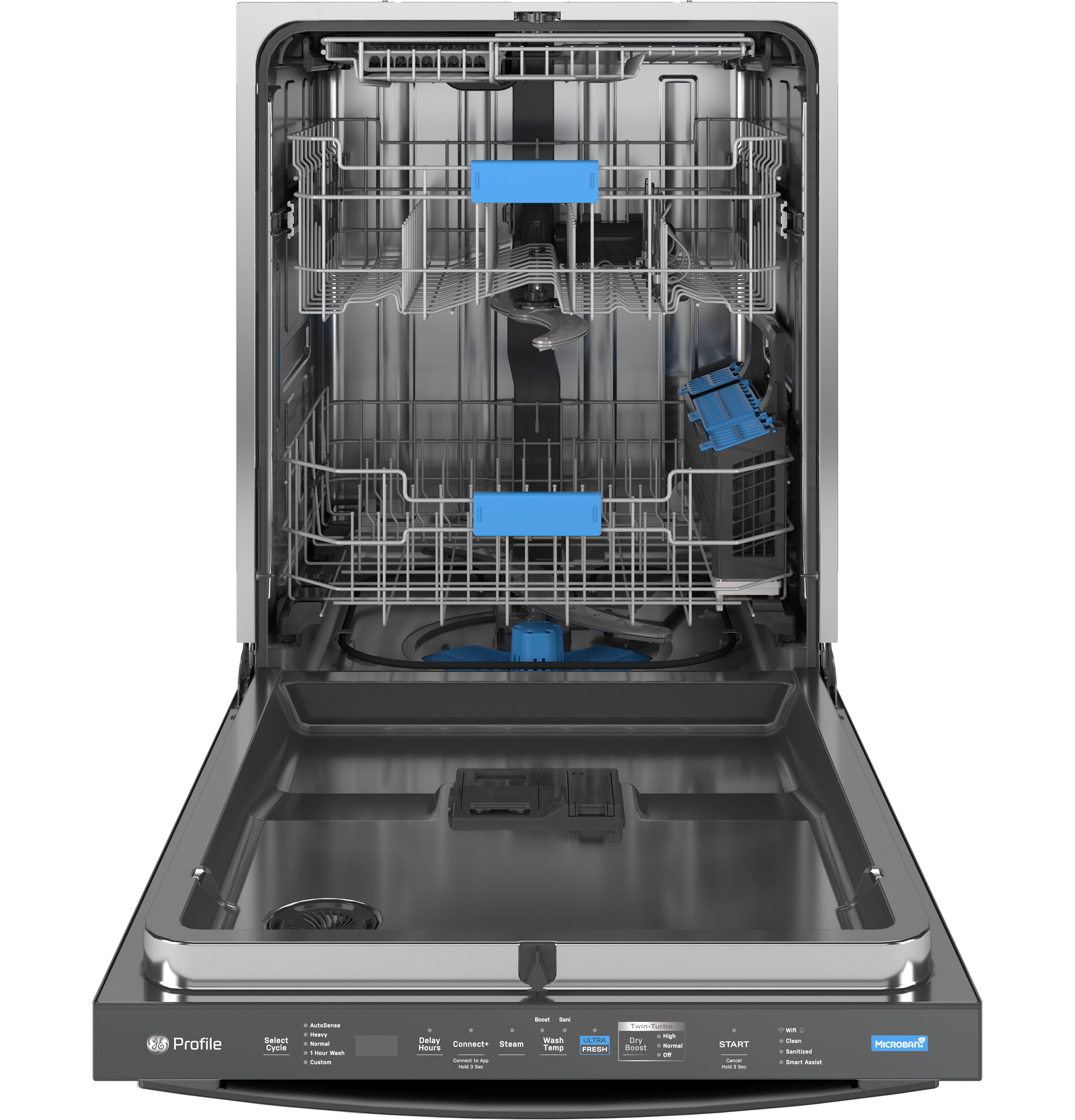 Model: PDT755SBVTS | GE Profile GE Profile™ ENERGY STAR Smart UltraFresh System Dishwasher with Microban™ Antimicrobial Technology with Deep Clean Washing 3rd Rack, 42 dBA