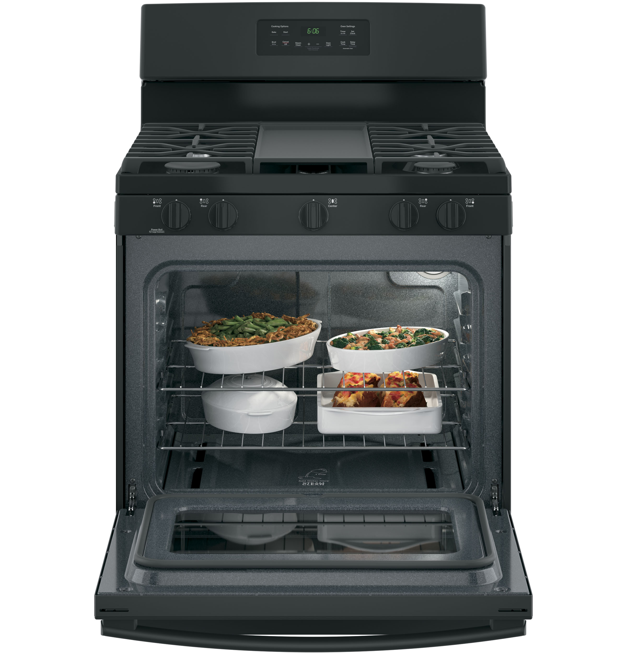 Model: JGBS66DEKBB | GE GE® 30" Free-Standing Gas Range