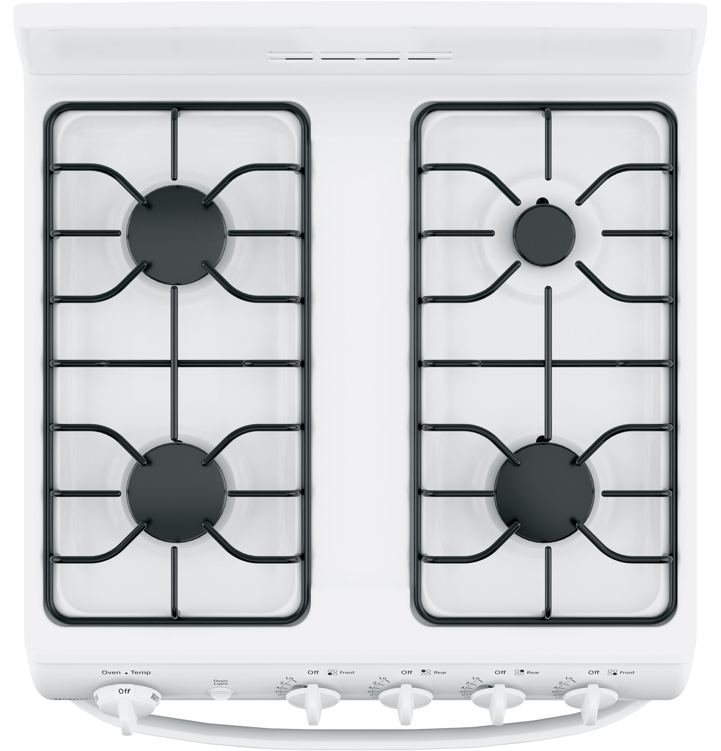 Model: RGAS300DMWW | Hotpoint Hotpoint® 24" Front-Control Free-Standing Gas Range with Large Window