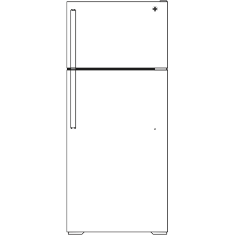 Model: GTS18GTHWW | GE GE® 17.5 Cu. Ft. Top-Freezer Refrigerator