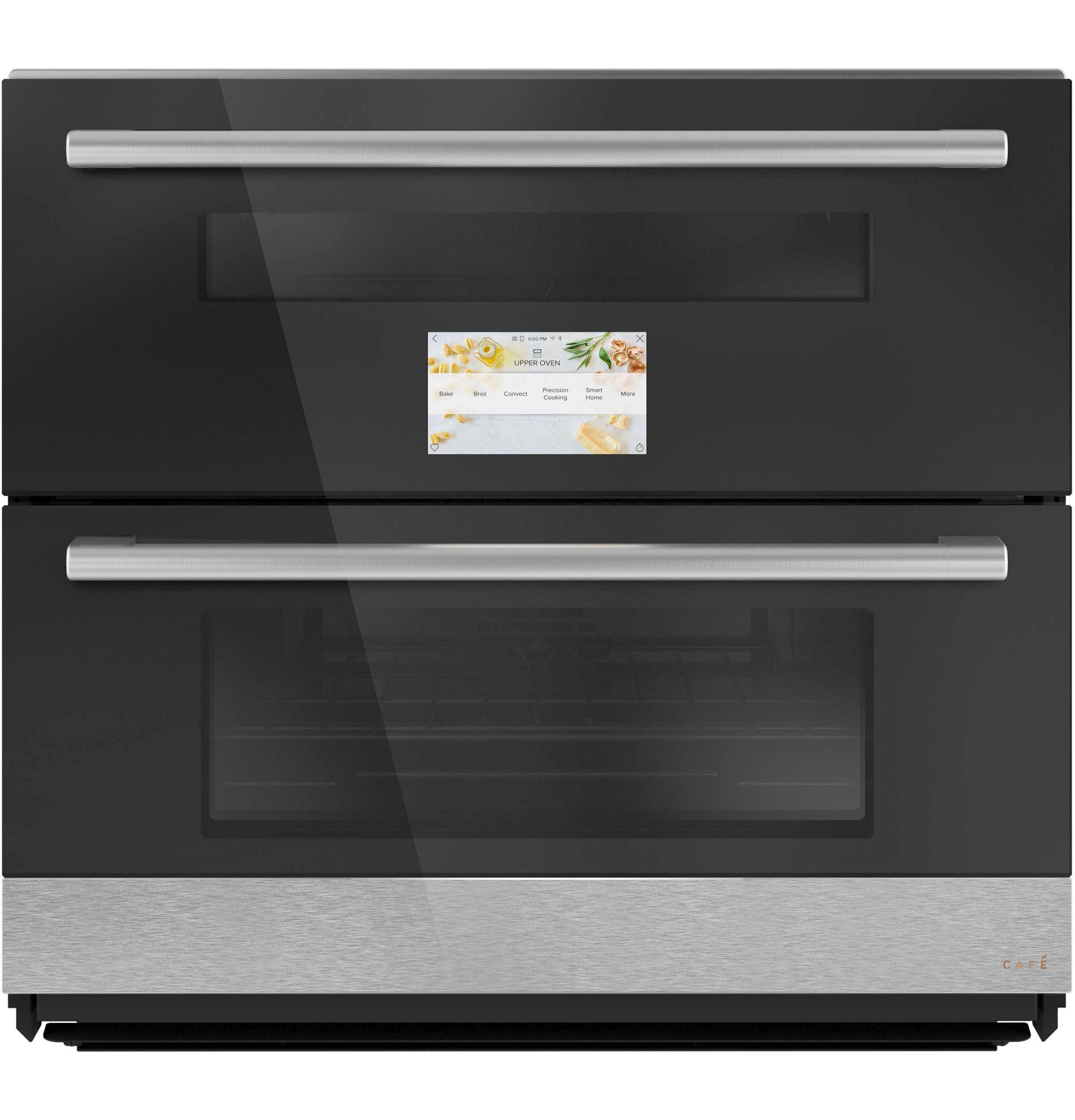 Cafe Café™ 30" Duo Smart Single Wall Oven in Platinum Glass