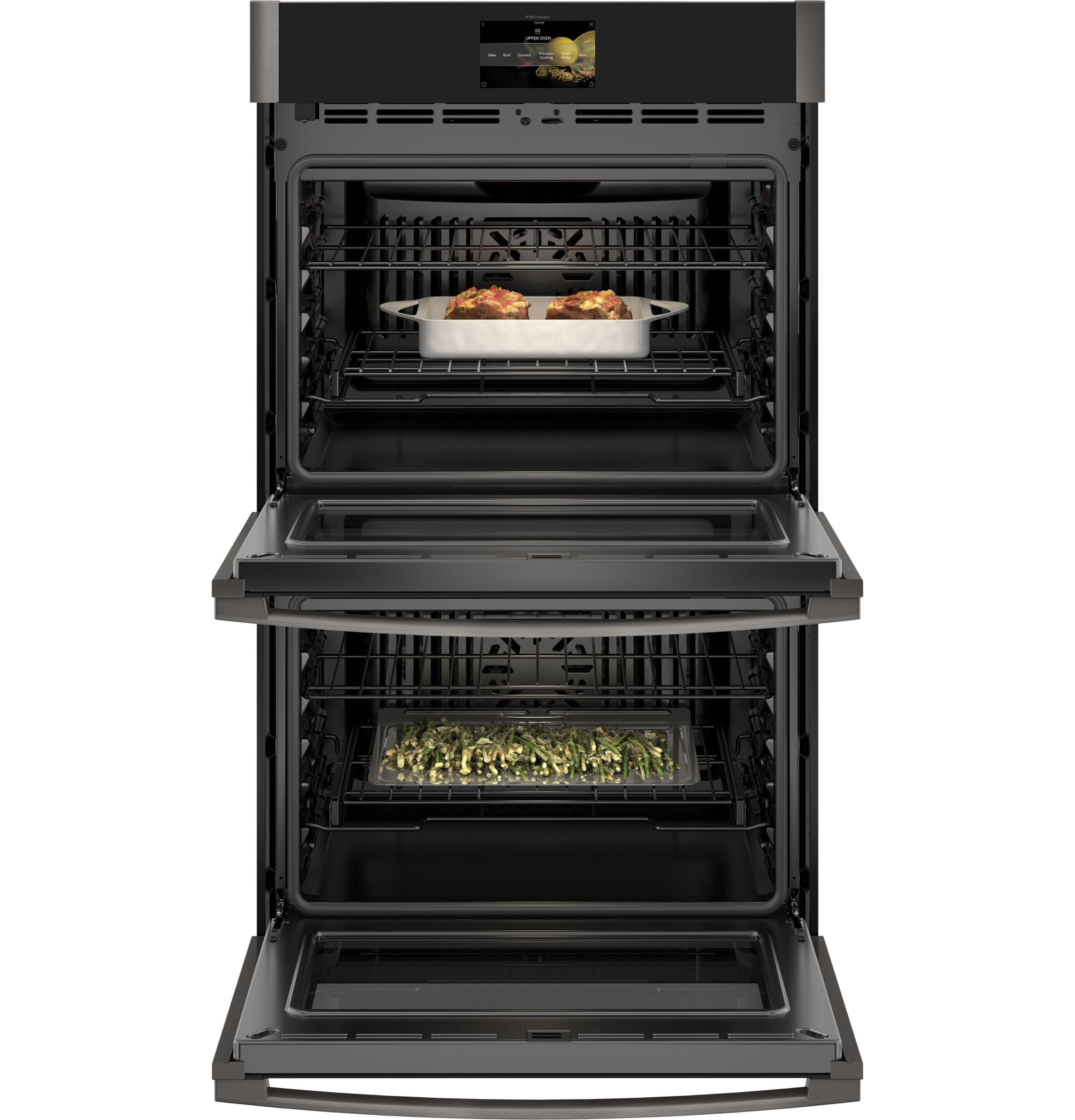 Model: PTD7000BNTS | GE Profile GE Profile™ 30" Smart Built-In Convection Double Wall Oven with No Preheat Air Fry and Precision Cooking