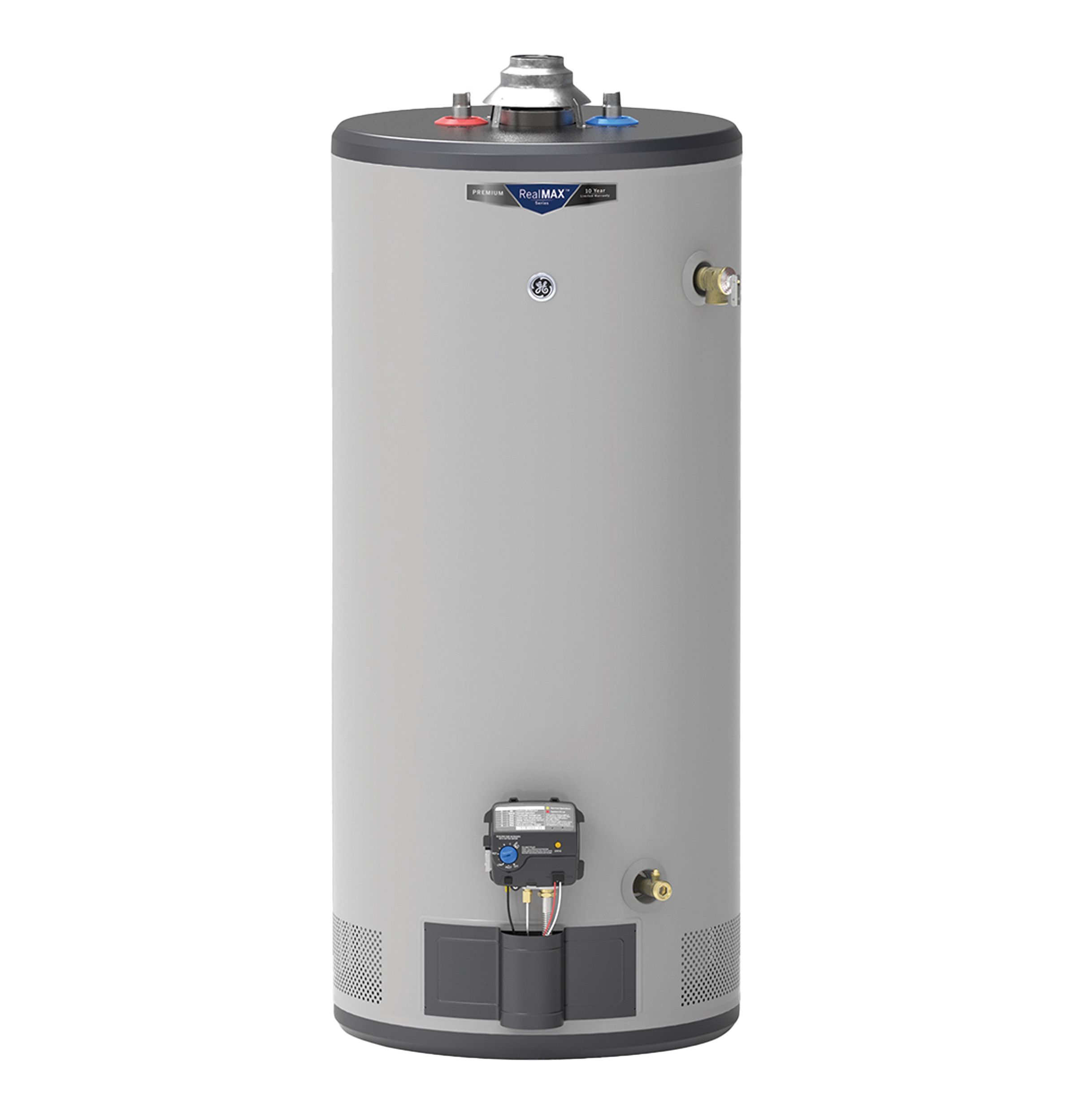 Model: GP40S10BXR | GE GE RealMAX Premium 40-Gallon Short Liquid Propane Atmospheric Water Heater