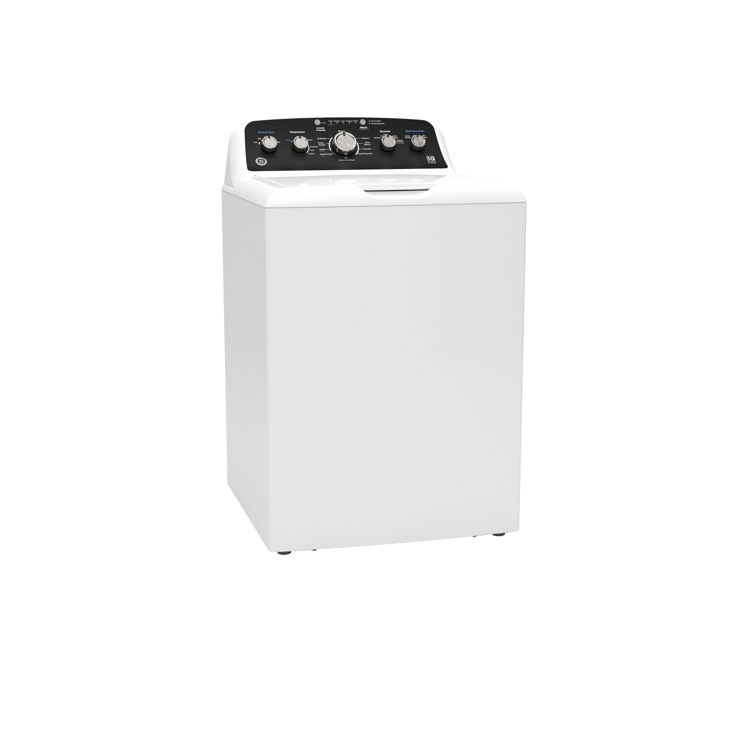 Model: ETW485ASWWB | GE GE® 4.5 cu. ft. Capacity Washer with Spanish Panel and Wash Modes Soak and Power