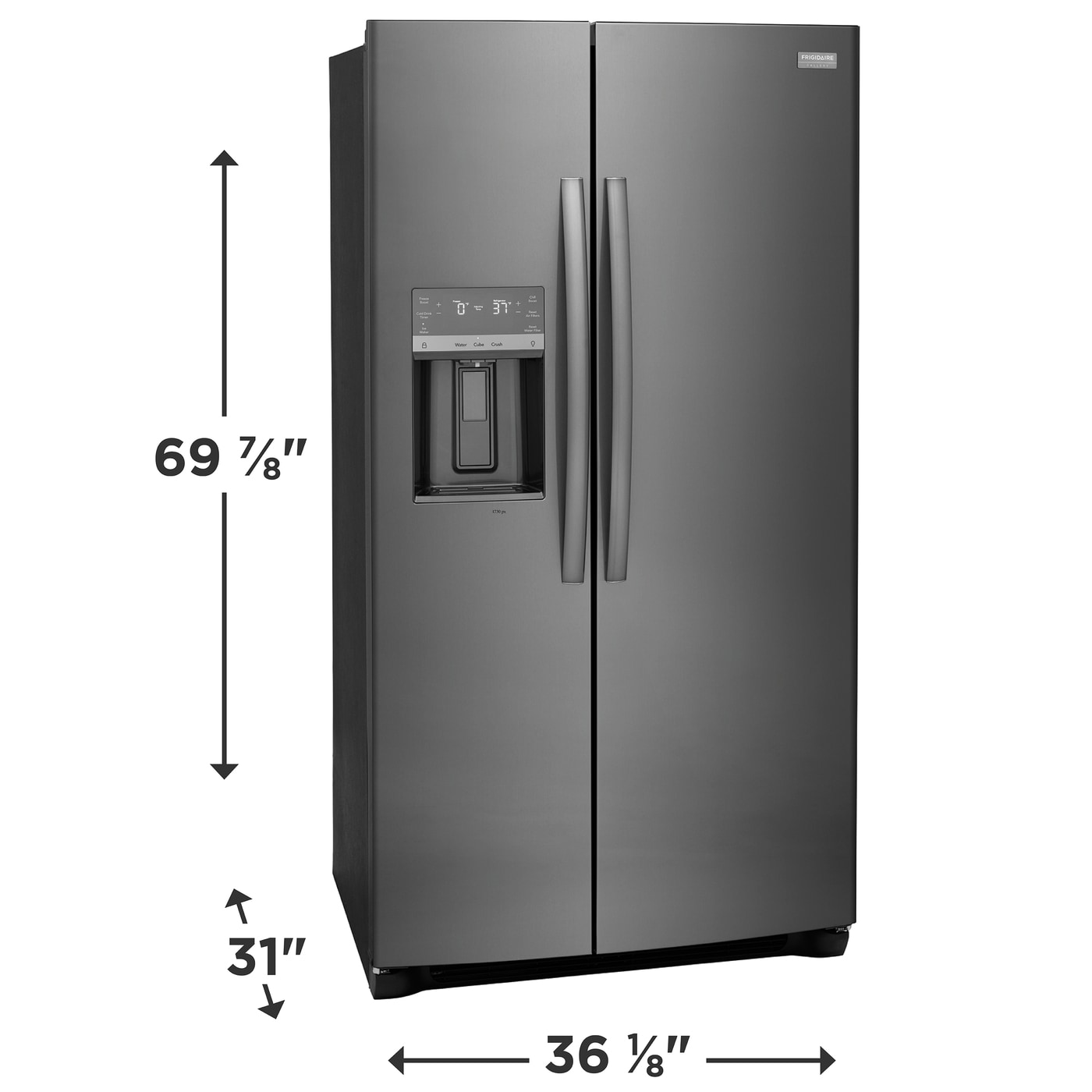 Model: GRSC2352AD | Frigidaire Gallery 22 Cu. Ft. 36" Counter Depth Side by Side Refrigerator