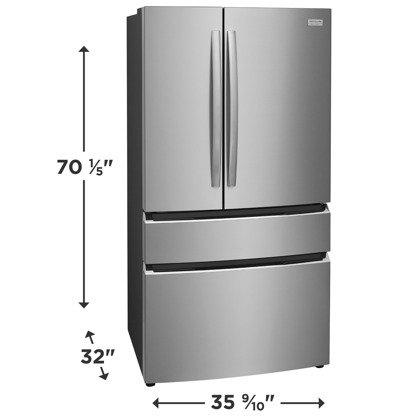 Model: GRMG2272CF | Frigidaire Gallery 22 Cu. Ft. Counter-Depth 4-Door French Door Refrigerator