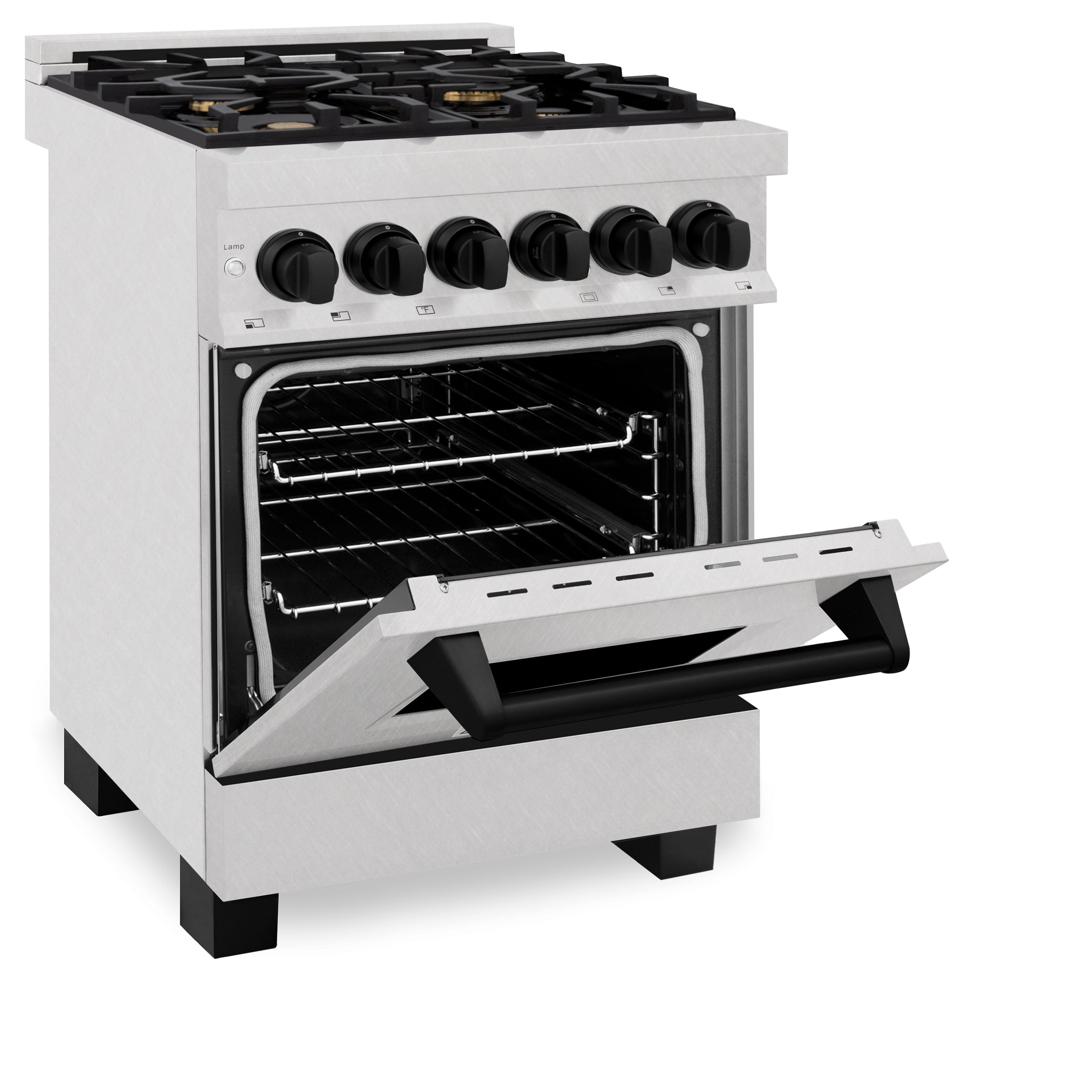 Model: RASZ-SN-24-MB | ZLINE 24" 2.8 cu. ft. Dual Fuel Range with Gas Stove and Electric Oven