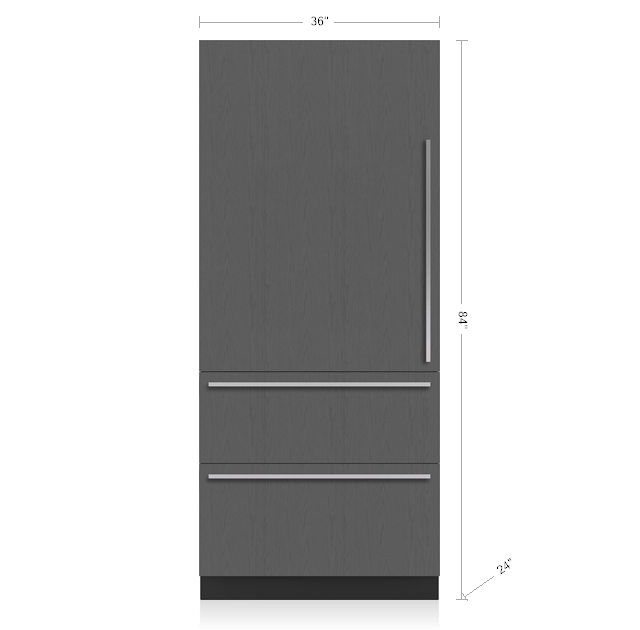 Model: DET3650R/R | Sub-Zero 36" Designer Over-and-Under Refrigerator - Panel Ready