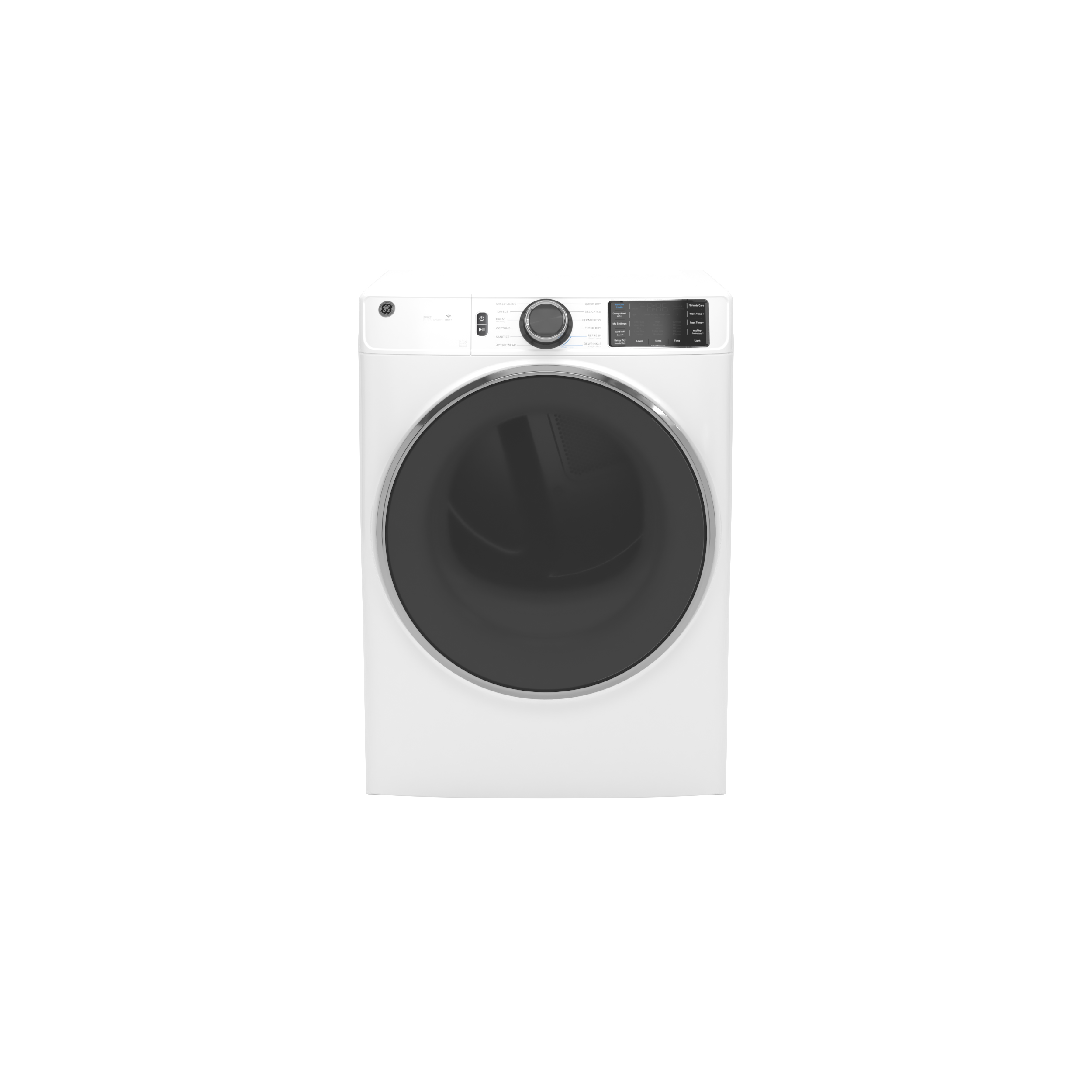 Model: GFD65ESSVWW | GE GE® ENERGY STAR® 7.8 cu. ft. Capacity Smart Front Load Electric Dryer with Steam and Sanitize Cycle