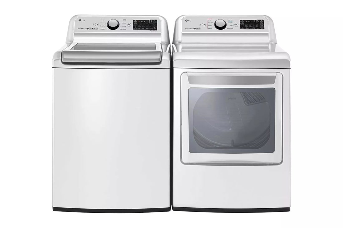 Model: DLG7301WE | LG 7.3 cu. ft. Ultra Large Capacity Smart wi-fi Enabled Gas Dryer with Sensor Dry Technology