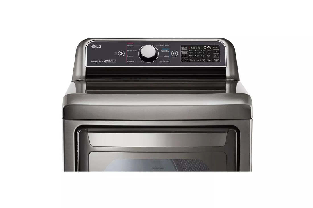 Model: DLG7301VE | LG 7.3 cu. ft. Ultra Large Capacity Smart wi-fi Enabled Gas Dryer with Sensor Dry Technology