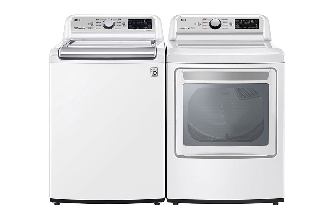 Model: WT7305CW | LG 4.8 cu. ft. Mega Capacity  Smart wi-fi Enabled Top Load Washer with Agitator and TurboWash3D Technology