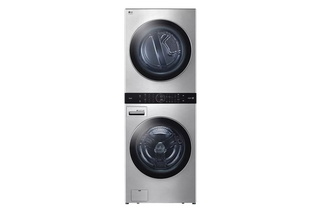 LG Studio LG STUDIO Single Unit Front Load WashTower with Center Control 5.0 cu. ft. Washer and 7.4 cu. ft. Gas Dryer