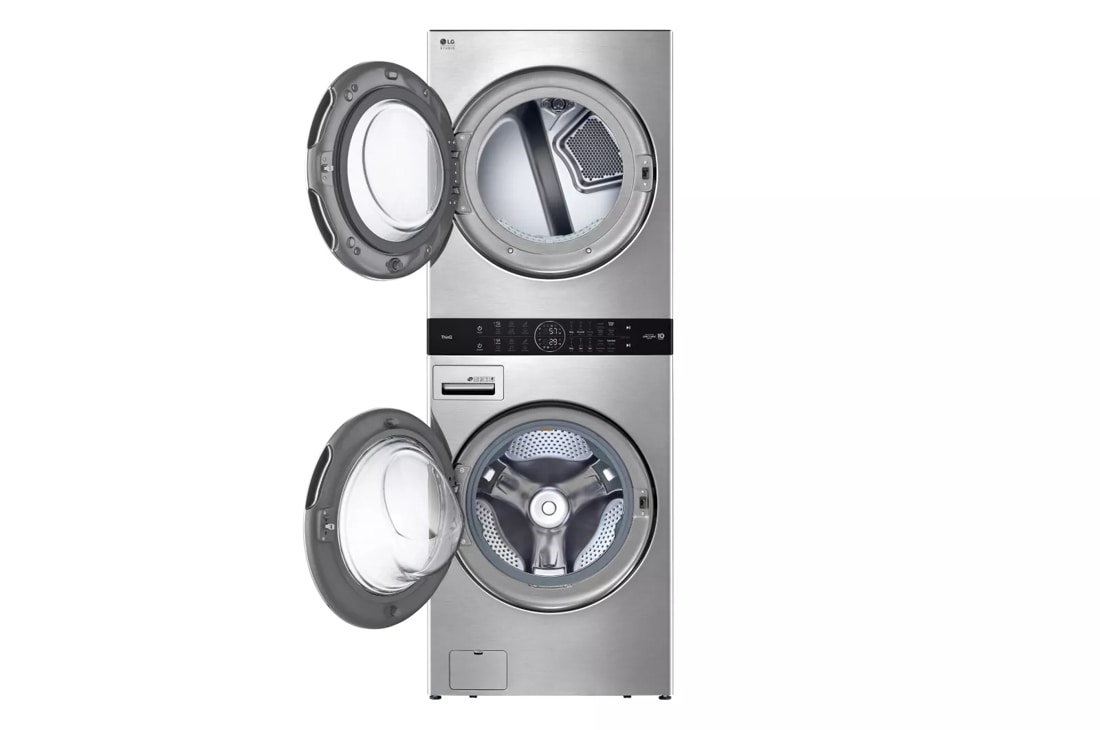 Model: WSGX201HNA-CLJ978 | LG Studio LG STUDIO Single Unit Front Load WashTower with Center Control 5.0 cu. ft. Washer and 7.4 cu. ft. Gas Dryer
