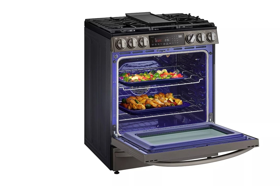 Model: LSGL6337D | LG 6.3 cu ft. Smart Wi-Fi Enabled ProBake Convection InstaView Gas Slide-in Range with Air Fry