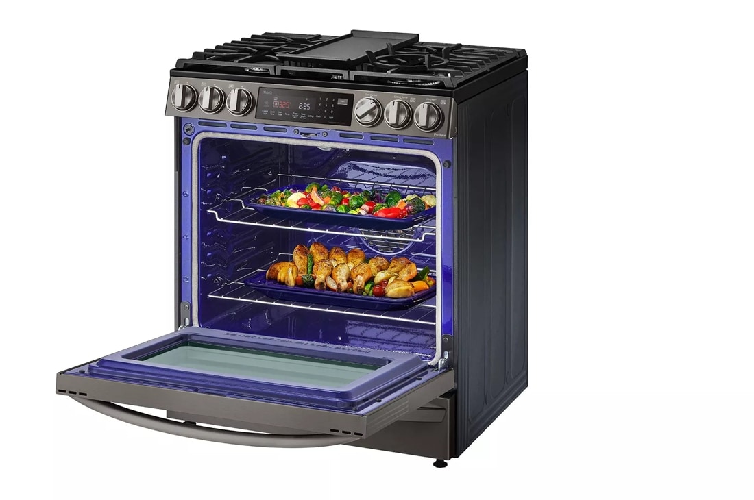 Model: LSGL6337D | LG 6.3 cu ft. Smart Wi-Fi Enabled ProBake Convection InstaView Gas Slide-in Range with Air Fry