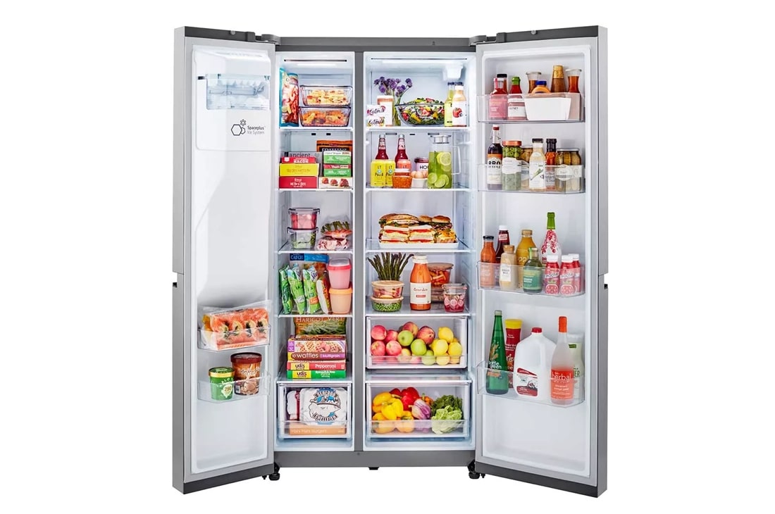 Model: LRSXS2706V | LG 27 cu. ft. Side-by-Side Refrigerator with Smooth Touch Ice Dispenser