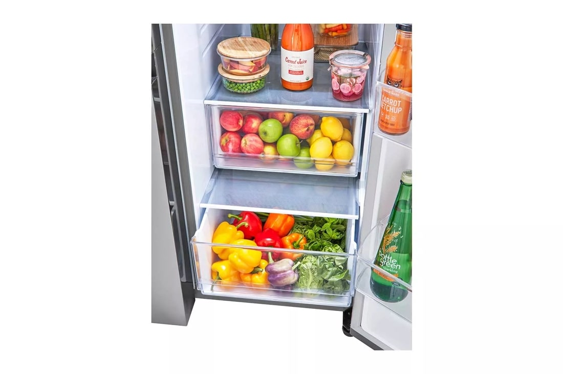 Model: LRSXS2706V | LG 27 cu. ft. Side-by-Side Refrigerator with Smooth Touch Ice Dispenser