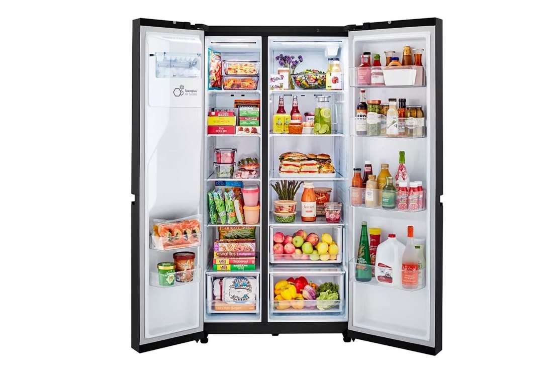 Model: LRSXS2706B | LG 27 cu. ft. Side-by-Side Refrigerator with Smooth Touch Ice Dispenser