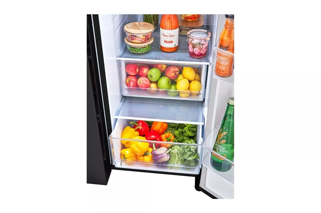 Model: LRSXS2706B | LG 27 cu. ft. Side-by-Side Refrigerator with Smooth Touch Ice Dispenser