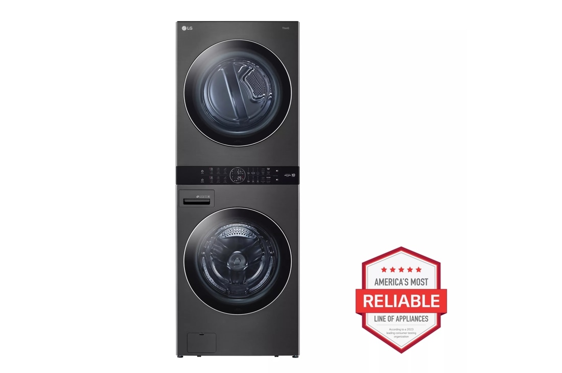 LG Single Unit Front Load LG WashTower with Center Control 4.5 cu. ft. Washer and 7.4 cu. ft. Electric Dryer