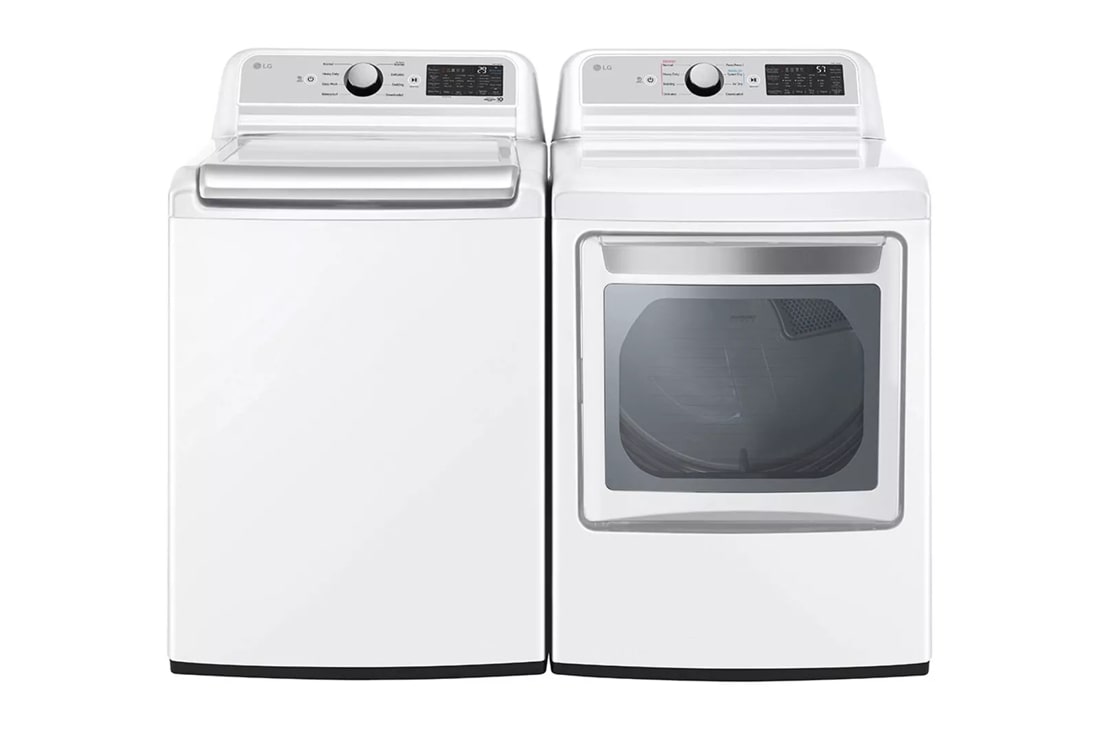 Model: DLG7401WE | LG 7.3 cu. ft. Ultra Large Capacity Smart wi-fi Enabled Rear Control Gas Dryer with EasyLoad Door