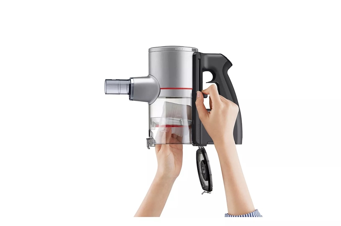 Model: A925KSM | LG CordZero Kompressor Cordless Stick Vacuum with Dual Floor Max Nozzle - Matte Silver