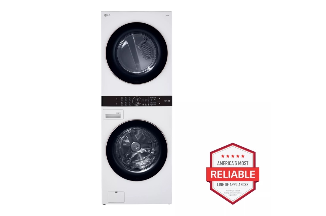 LG Single Unit Front Load LG WashTower with Center Control 4.5 cu. ft. Washer and 7.4 cu. ft. Electric Dryer