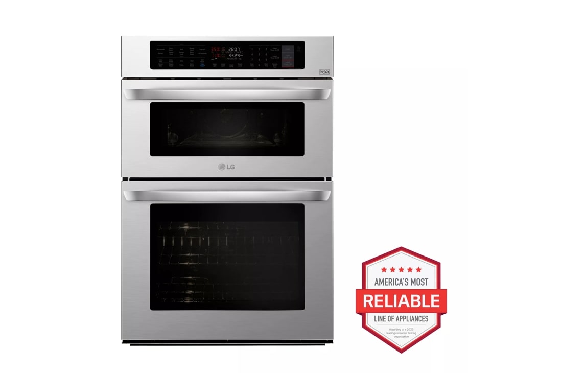 LG 1.7/4.7 cu. ft. Smart wi-fi Enabled Combination Double Wall Oven