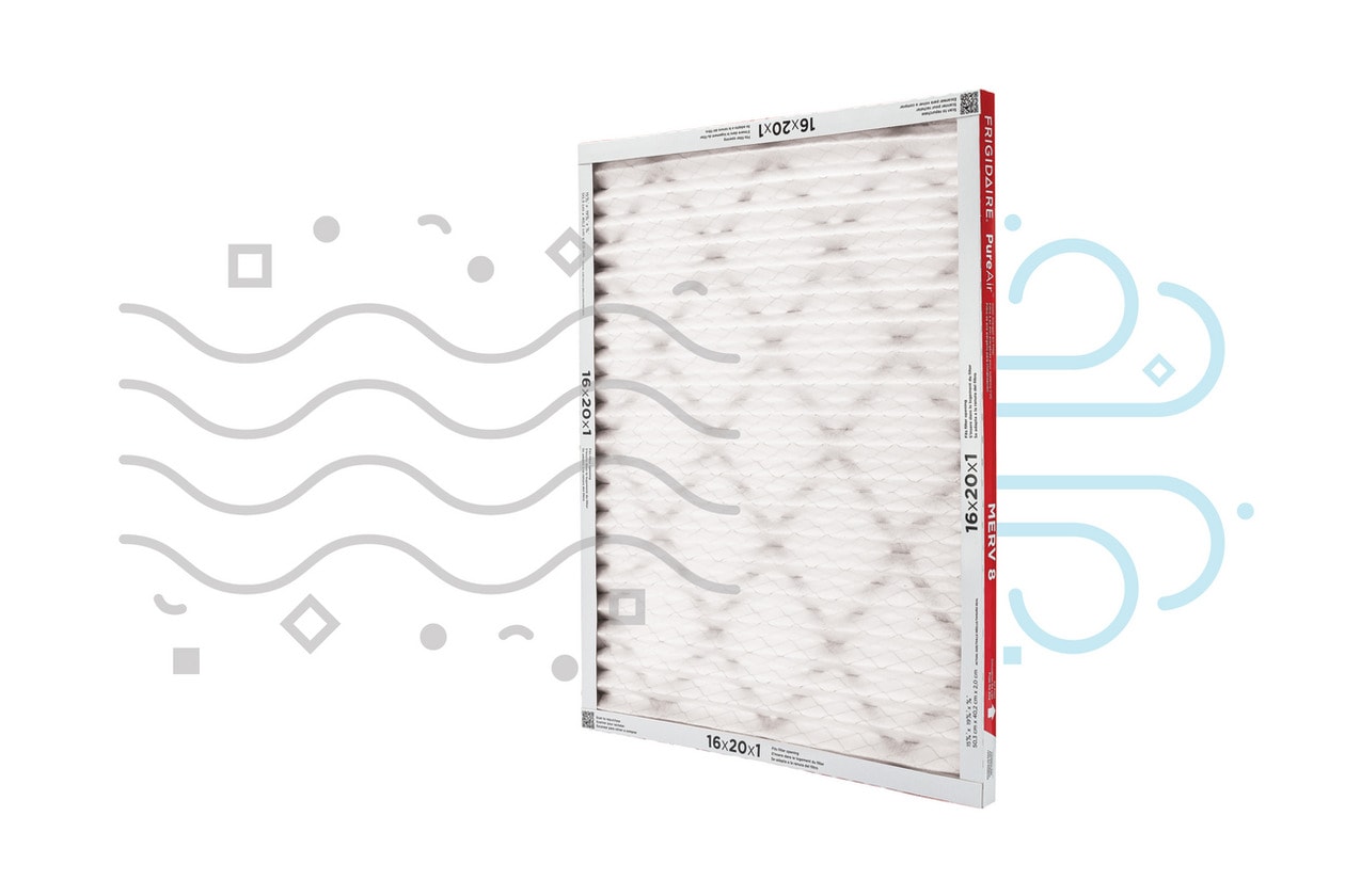Model: HVAC162084 | Frigidaire PureAir®  16" x 20" x 1" MERV 8 Allergen Air Filter - 4 Pack 